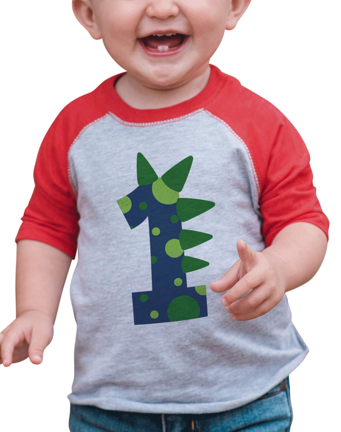 Dino Boys Birthday Shirt - Cute Dinosaur Age 7 Tee with Spikes for Kids | Fun Birthday Party Outfit & Casual Wear