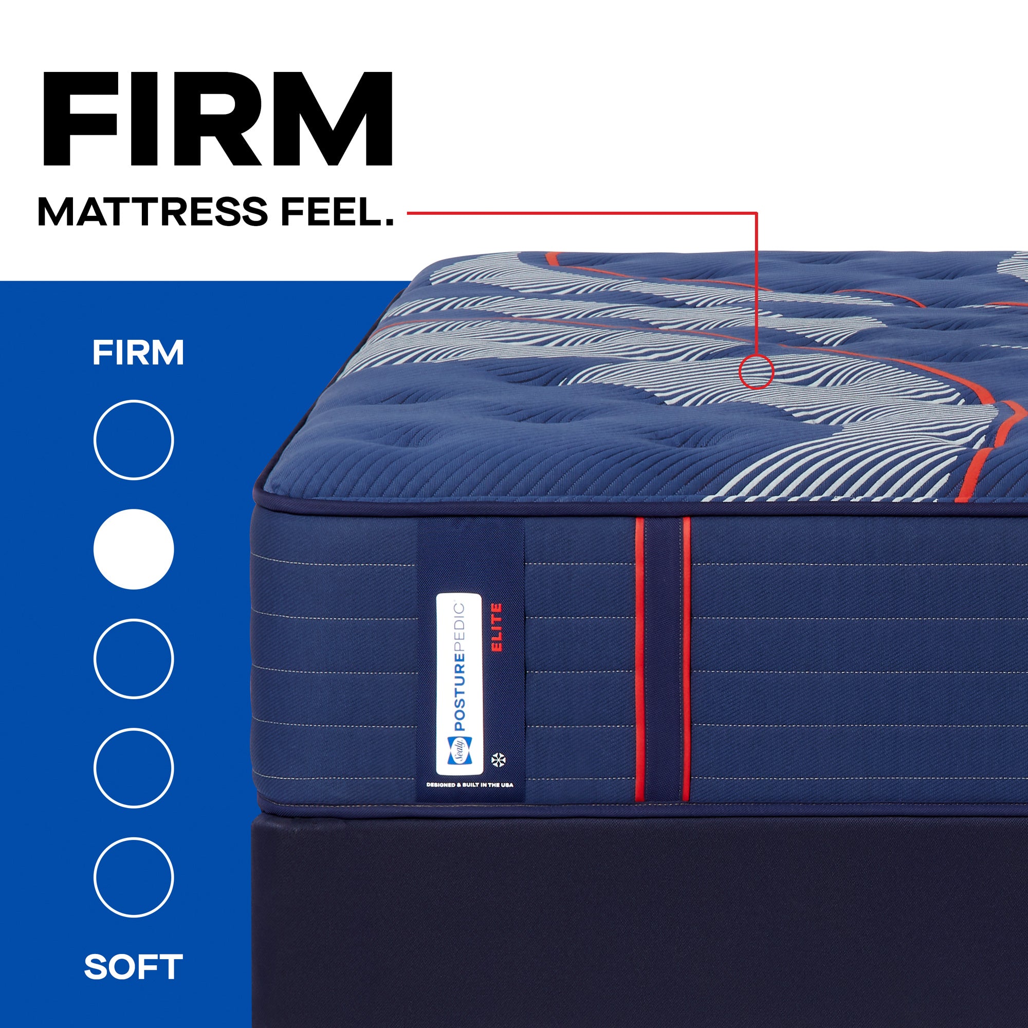 Sealy Posturepedic Elite Albany II Firm Tight Top Mattress - Premium Support for Back Pain Relief - Perfect for Master Bedrooms & Guest Rooms