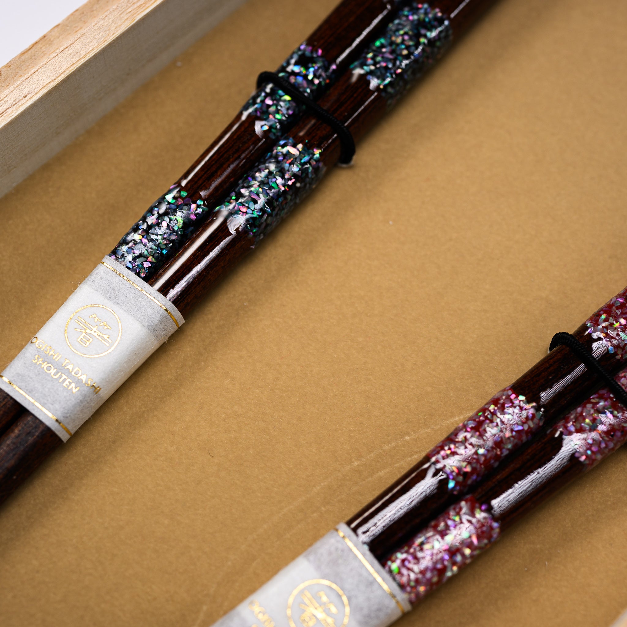 Premium Japanese Chopstick Gift Set - Handcrafted Wakasa Lacquered Abalone Shell Chopsticks with Rest | Authentic Japanese Dining Utensils for Sushi, Asian Cuisine & Home Decor