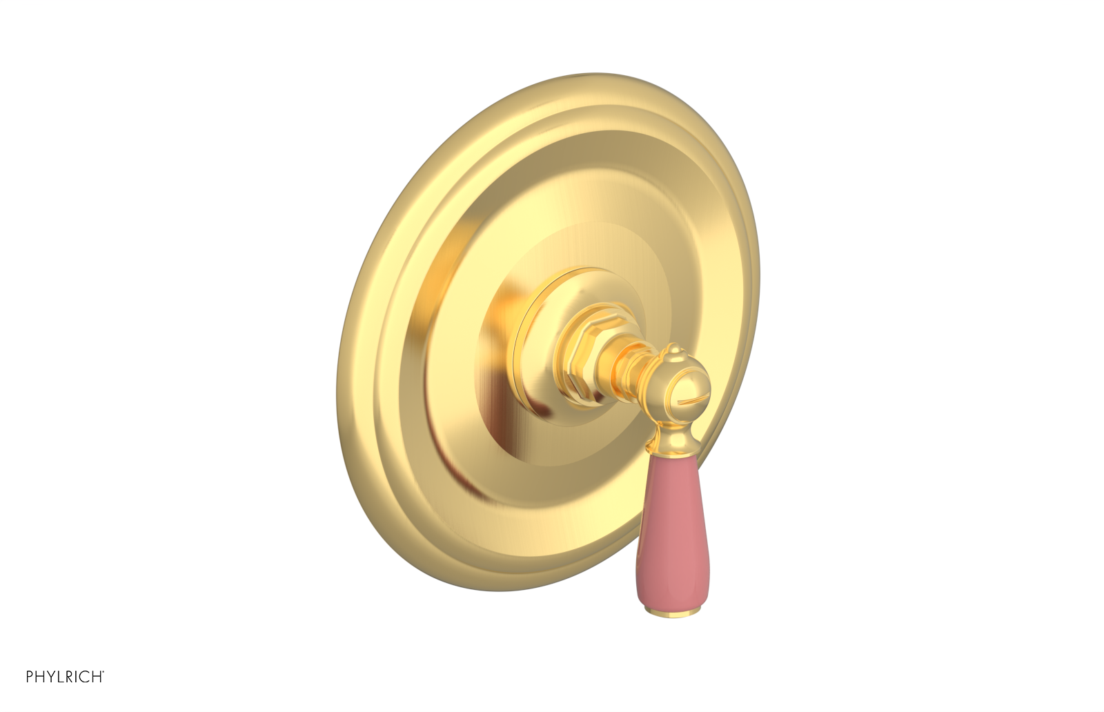 Jamestown Pressure Balance Shower Plate & Handle Trim with Pink Accents - 4