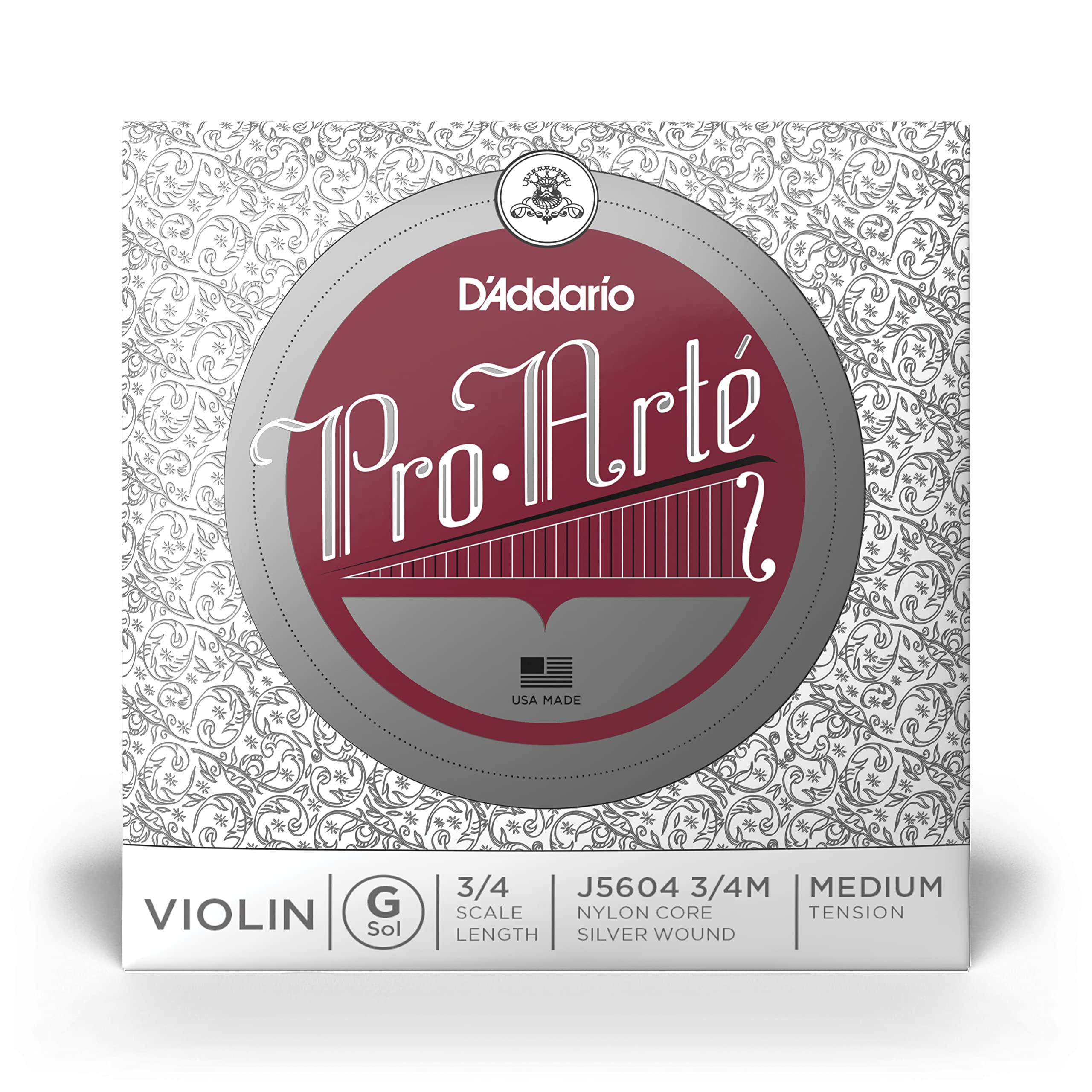 D'Addario Pro-Arte Violin G String - 3/4 Size Medium Tension for Classical & Acoustic Violins | Perfect for Students & Professional Performances