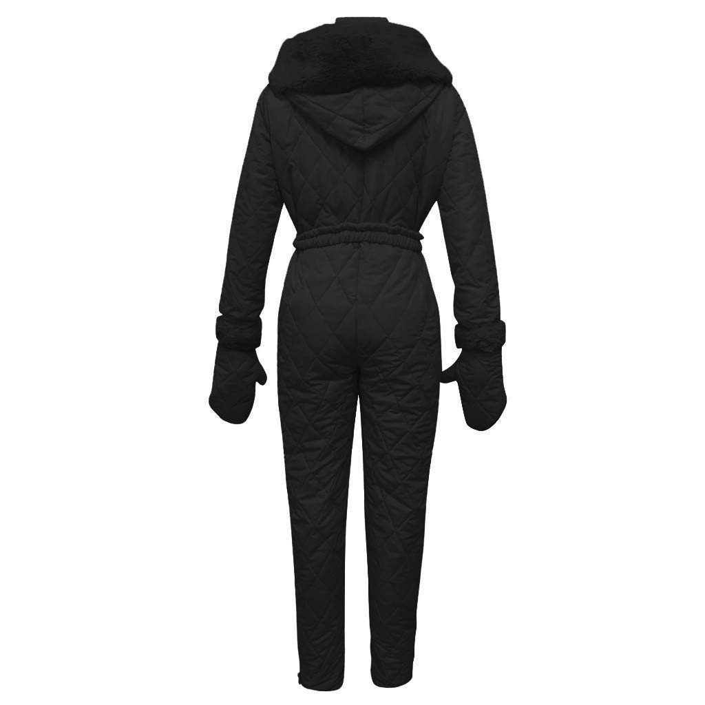 Women's Waterproof Insulated Snowsuit - Winter One Piece Ski Jumpsuit with Warm Fleece Lining for Skiing, Snowboarding & Outdoor Winter Activities