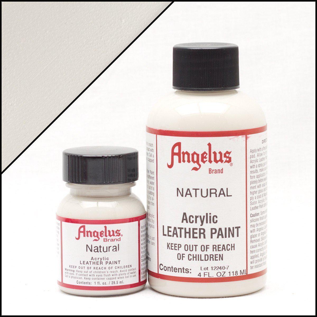 Natural Angelus Leather Paint 1oz - Premium Leather Dye for Shoes, Bags & Accessories - Perfect for DIY Leather Repair & Customization Projects