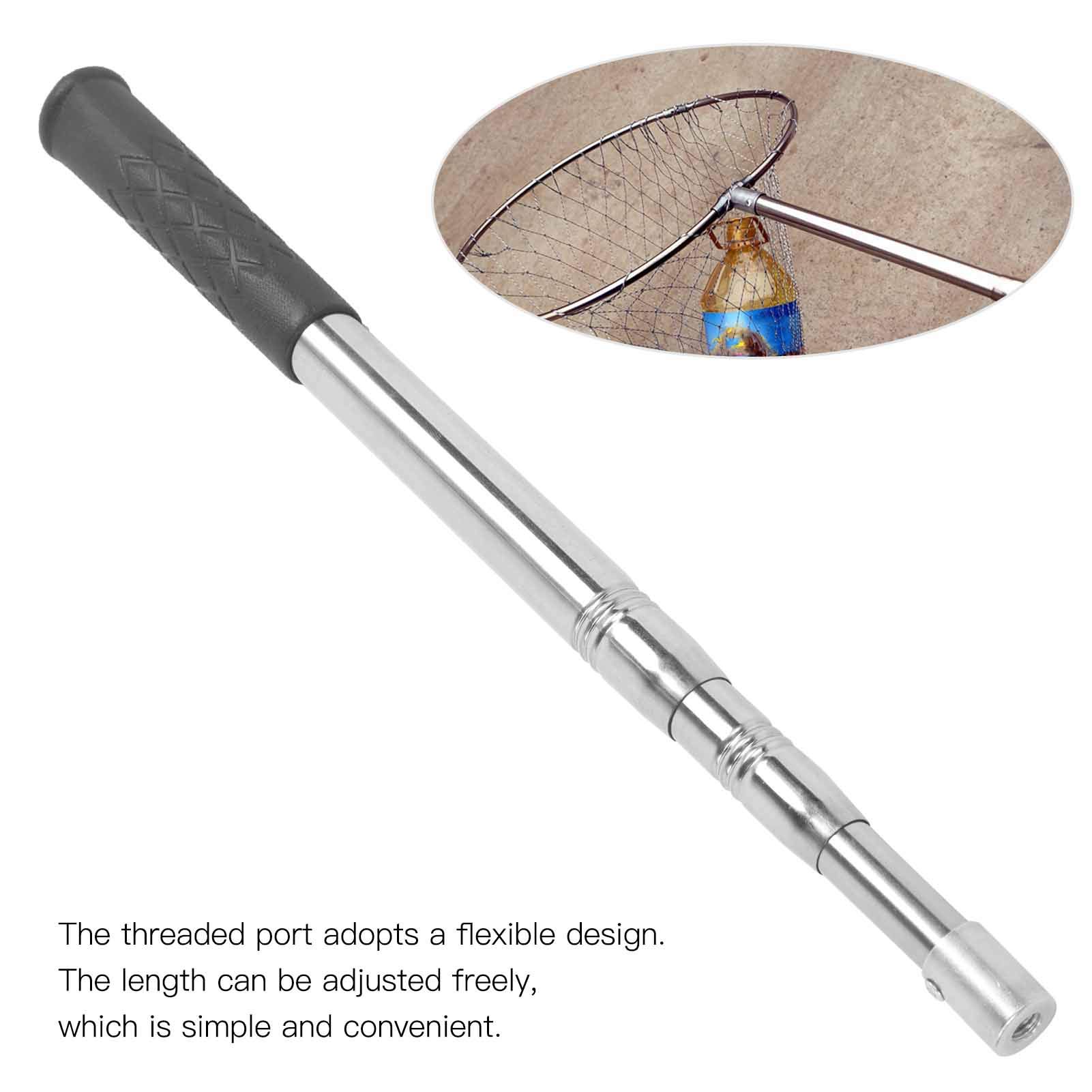 Telescopic Fishing Net Pole - Extendable Handle with Wear-Resistant Net Head for Ice Fishing and Scooping | Durable & Portable for Outdoor Fishing Trips