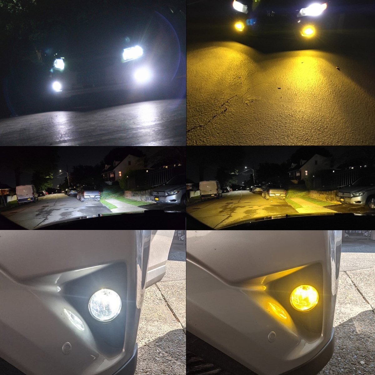 H8 H9 H11 LED Switchback White/Yellow Bulbs - High Performance Fog Lights & Forward Lighting for Cars, Trucks, SUVs - Perfect for Night Driving and Off-Road Adventures
