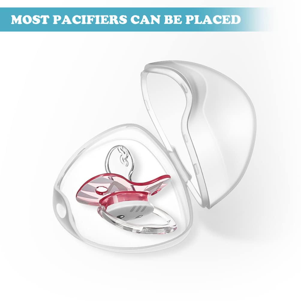 Healifty 6-Pack Baby Pacifier Holder Case - BPA-Free Pacifier Storage Container with PP Cover for Newborns & Toddlers - Perfect for Travel, Daycare & Outdoor Use