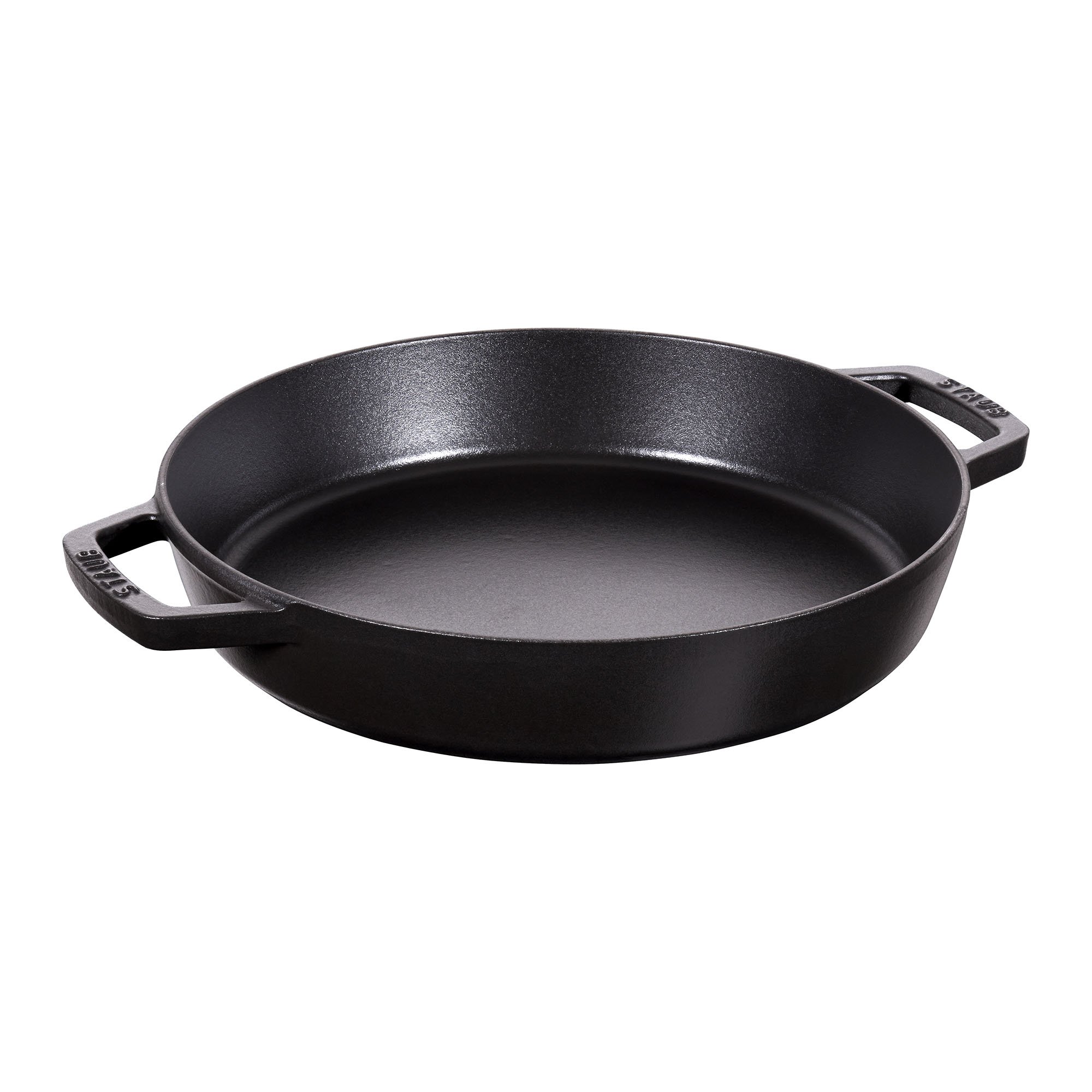 Premium Staub 13-Inch Cast Iron Fry Pan with Double Handles - Matte Black, Made in France - Perfect for Searing, Braising & Oven-to-Table Cooking