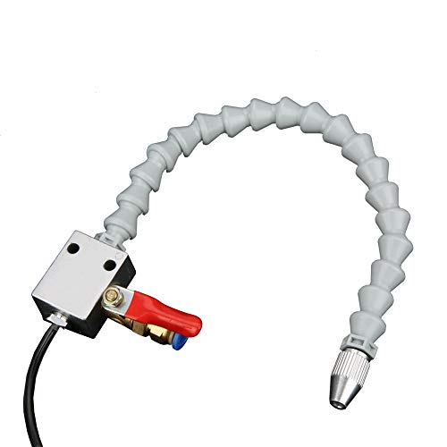 Adjustable Plastic Mist Coolant Sprayer - 0.31 Inch Nozzle for Cooling Ceramic Tile & Stone Carving Machines (White) | Perfect for CNC Engraving, Metalworking & DIY Craft Projects