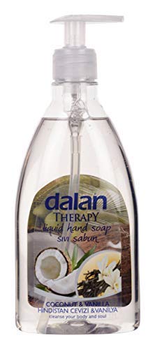 Dalan Therapy Liquid Soap - Coconut & Vanilla Scent, Clear Moisturizing Hand & Body Wash, 13.5 fl oz (400ml) for Spa, Bathroom & Luxury Home Use