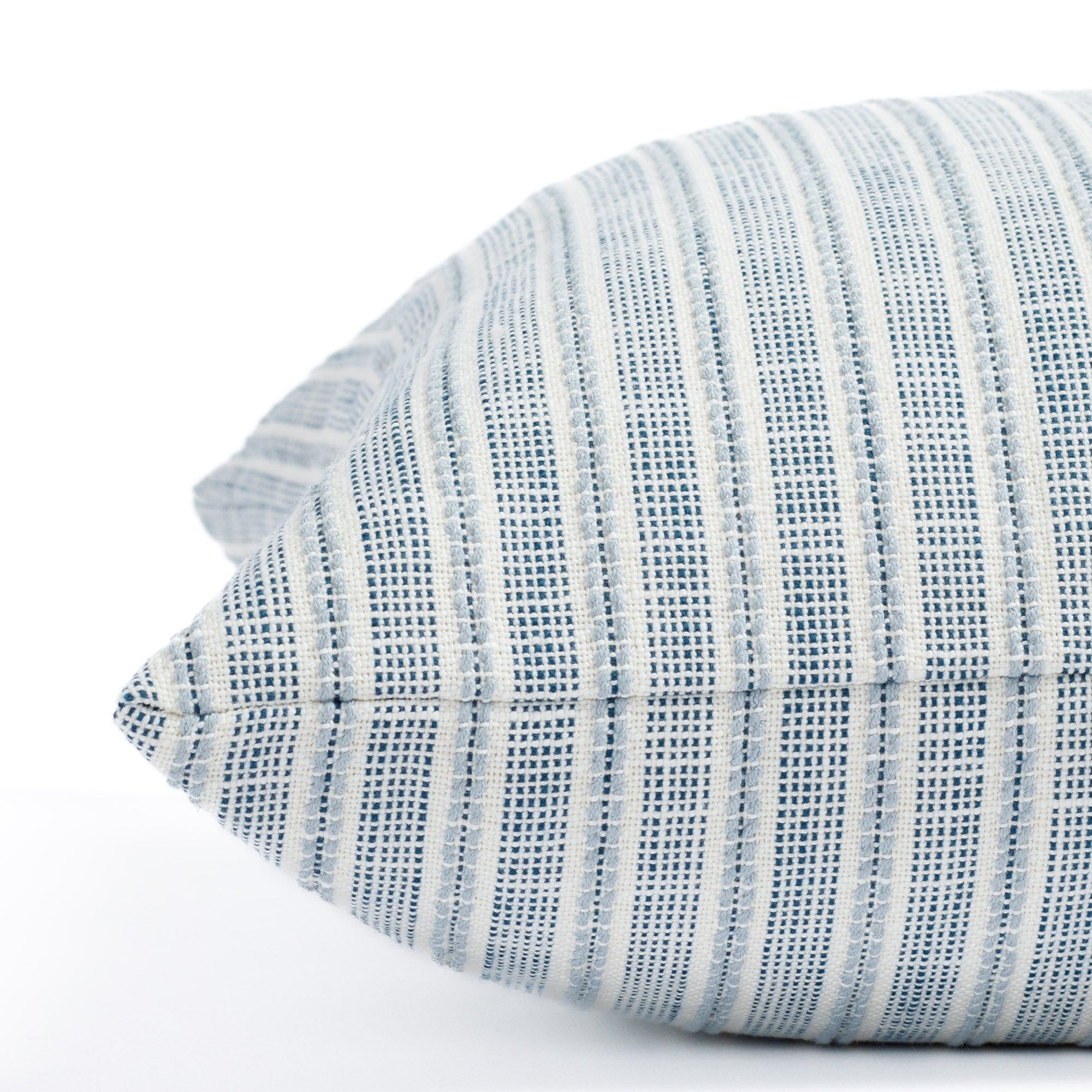 Amalfi Stripe 20x20 Outdoor Decorative Throw Pillow Cover - Indigo Blue Waterproof Cushion for Patio, Poolside, Garden & Porch Decor