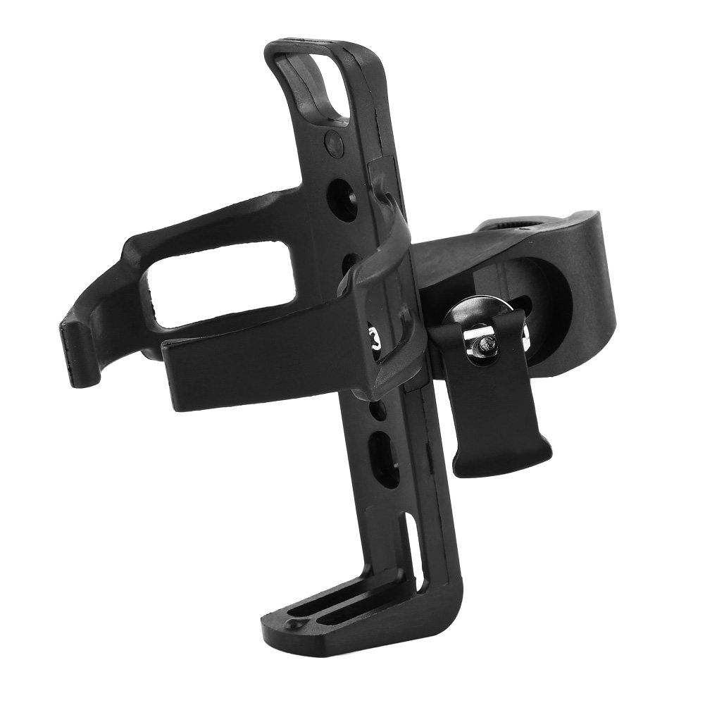 Motorcycle Cup Holder - Black Plastic Drink Bottle Stand for Handlebar | Riding & Commuting