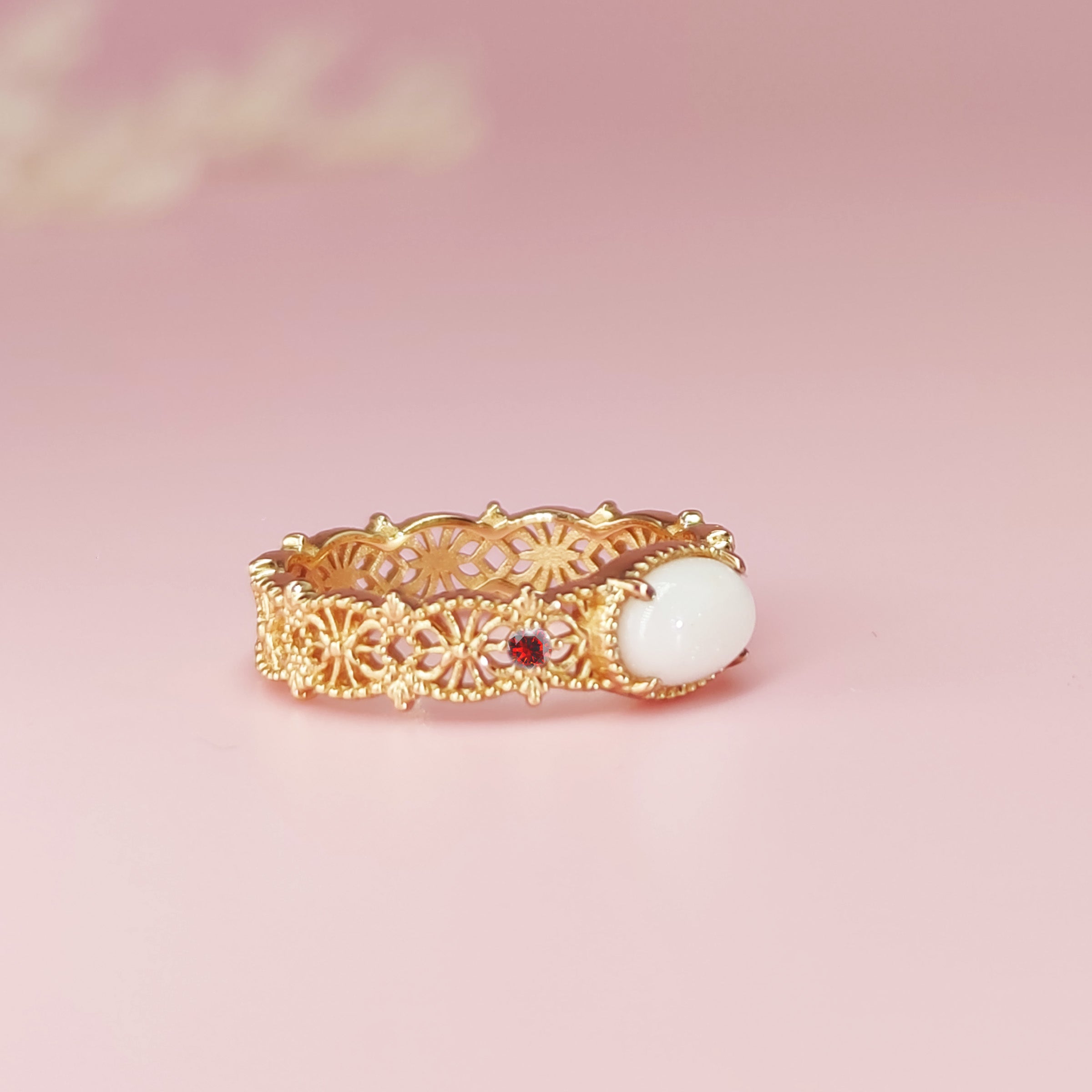 Lace Reverie Breastmilk Ring - Elegant Nursing Jewelry for Breastfeeding Moms - Perfect for Maternity Photos, Baby Showers & Nursing Gifts