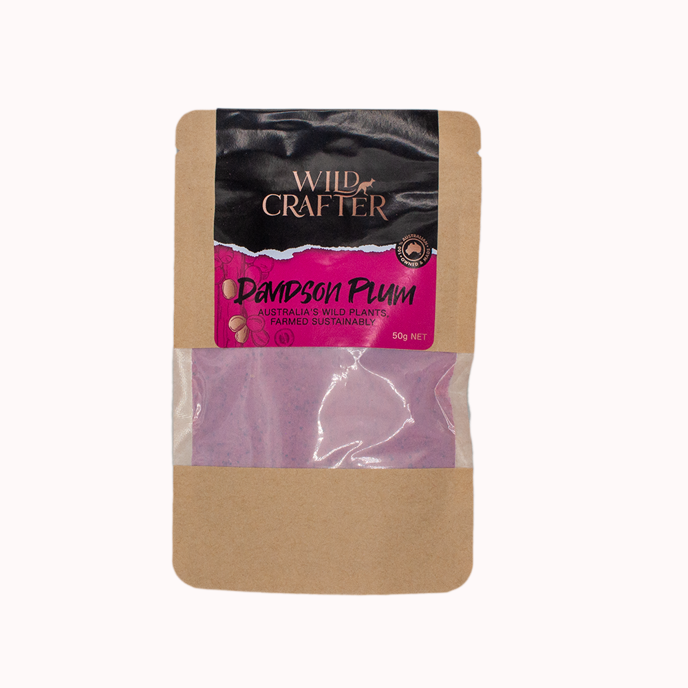 Organic Wildcrafter Davidson Plum Powder 50g | Superfood Antioxidant Rich | Perfect for Smoothies, Baking & Healthy Recipes