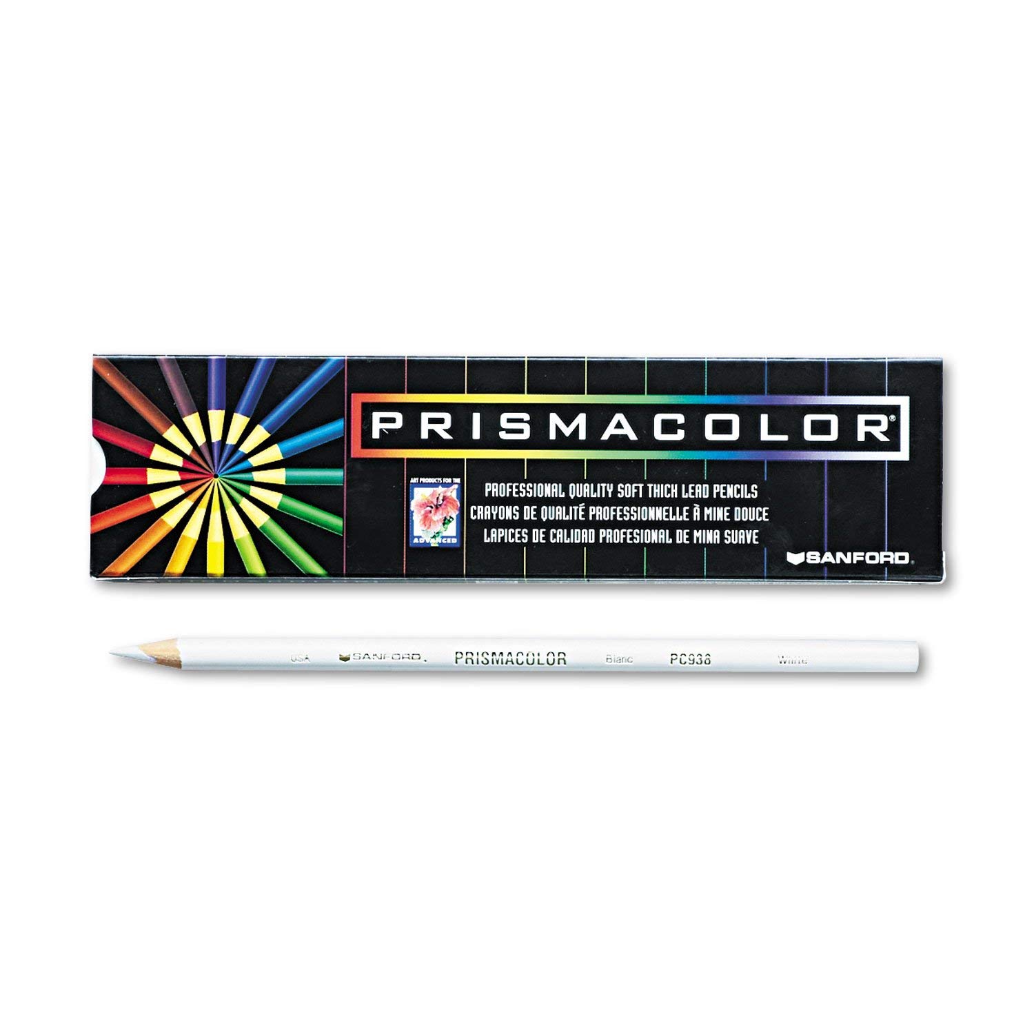 Prismacolor 3365 Premier Colored Pencils - Set of 12 with White Lead & Barrel | Ideal for Artists, Sketching, Coloring Books & Professional Art Projects