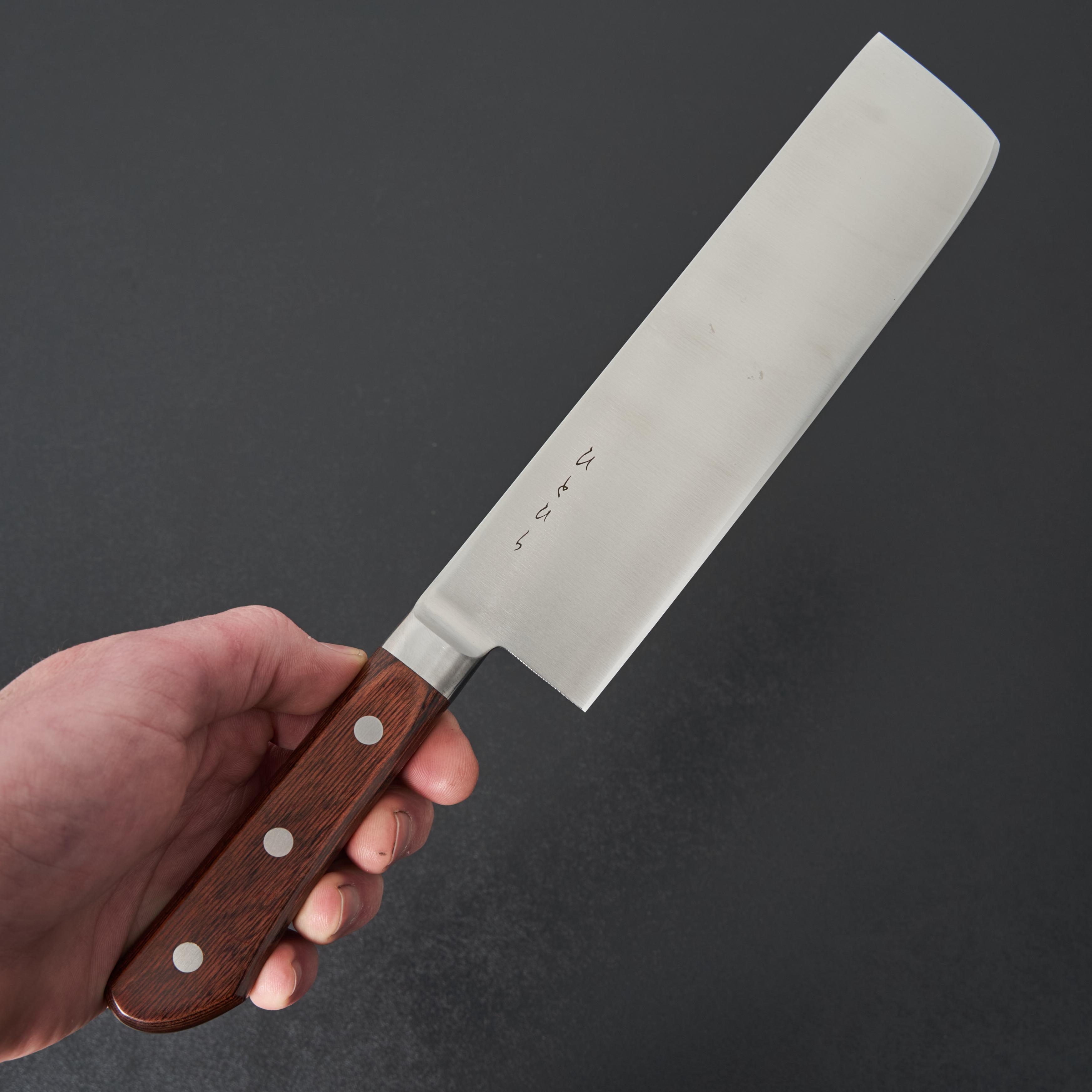 Hitohira KH Stainless Steel Western Nakiri Knife 180mm - Professional Japanese Vegetable Knife for Chopping, Slicing & Meal Prep