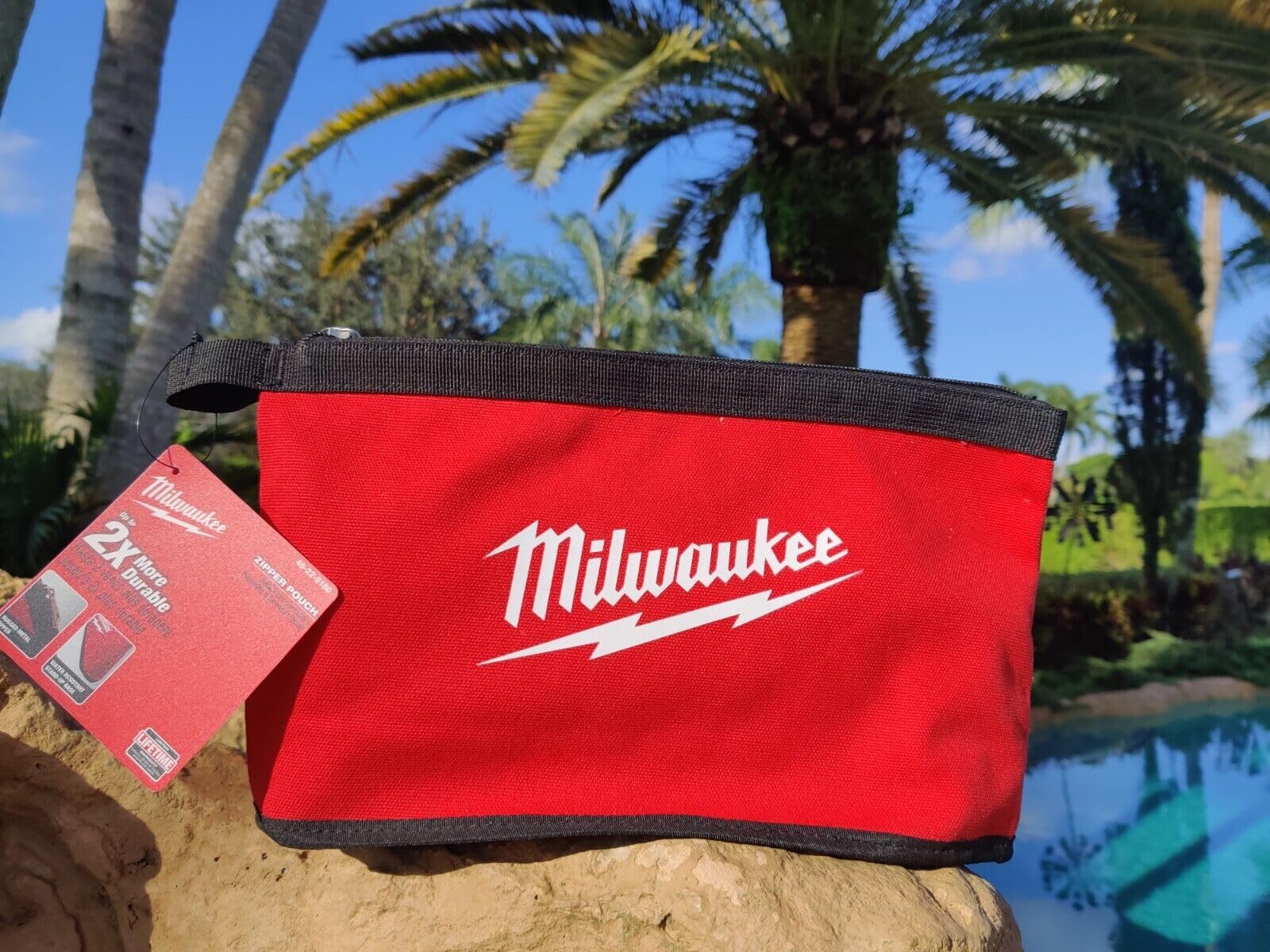 Milwaukee 48-22-8180 Heavy Duty Zipper Pouch for Tools & Accessories - Perfect for Job Site Storage & Tool Organization