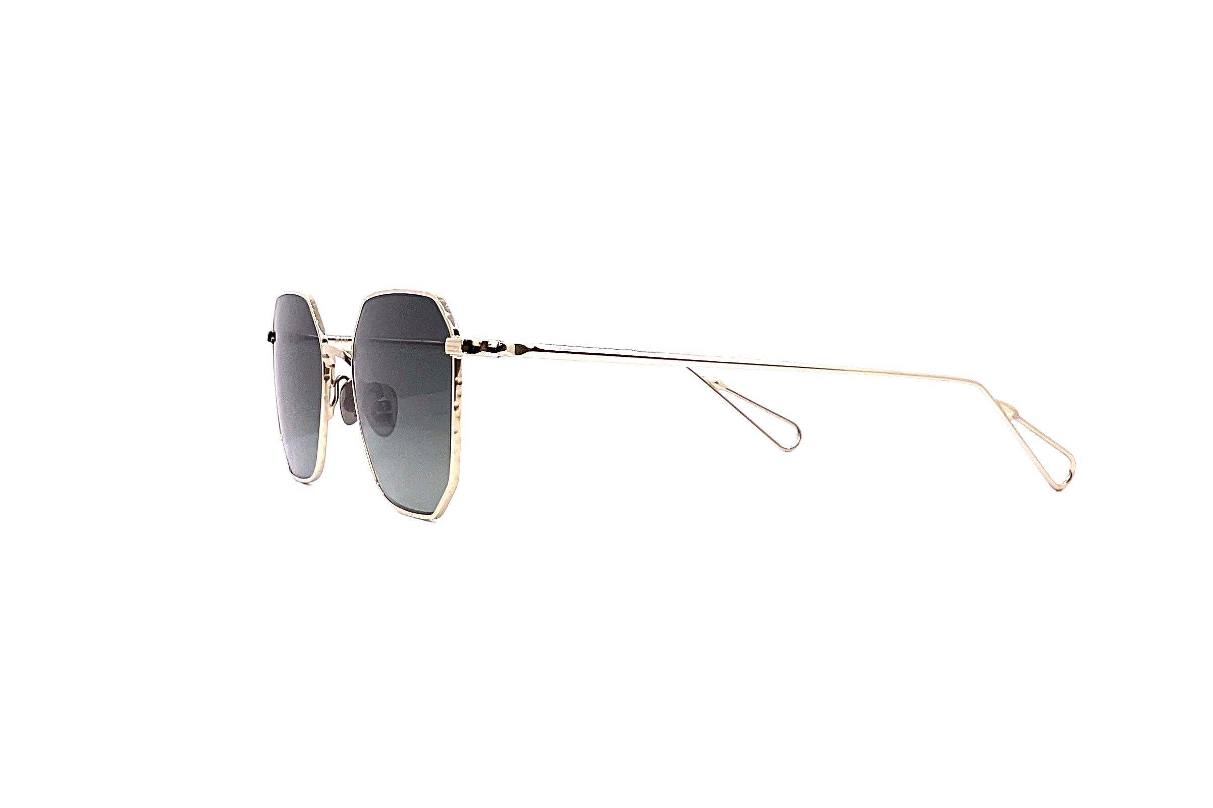 Ahlem Couronnes Sun Sunglasses - Grey Gold Frame with UV Protection - Stylish & Lightweight for Outdoor Activities, Travel & Fashion