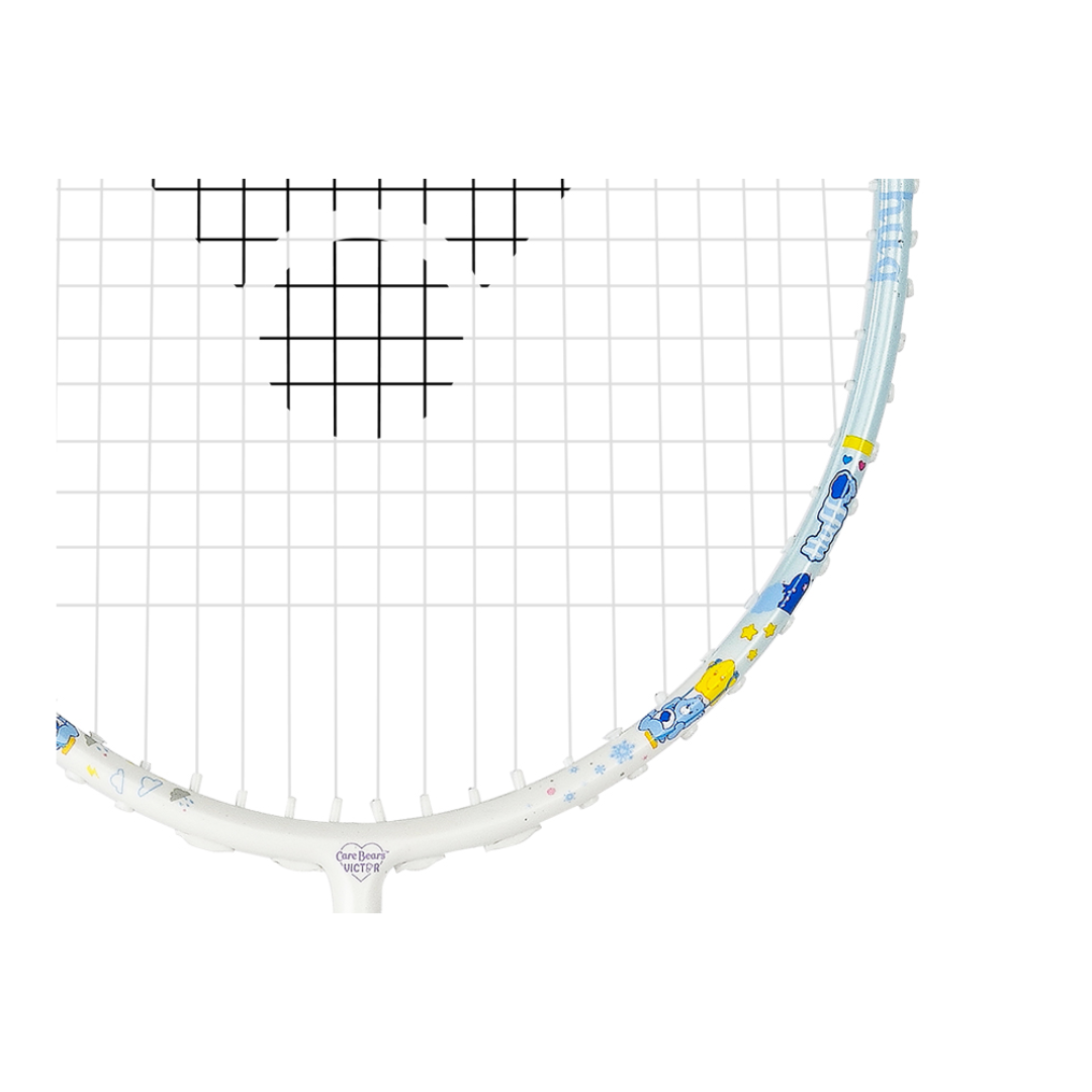Victor X Care Bears Auraspeed Unstrung Badminton Racket [Jagged Ice] ARS CBC M - Lightweight Carbon Fiber Badminton Racket for Adults & Teens - Perfect for Training, Tournaments & Recreational Play
