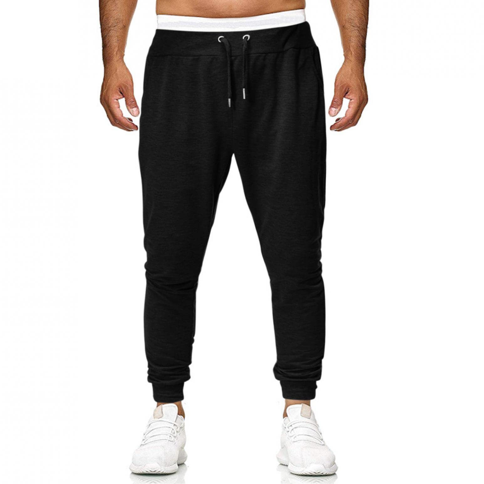 Men's Relaxed Fit Sweatpants with Drawstring & Pocket - Joggers for Sports & Casual Wear