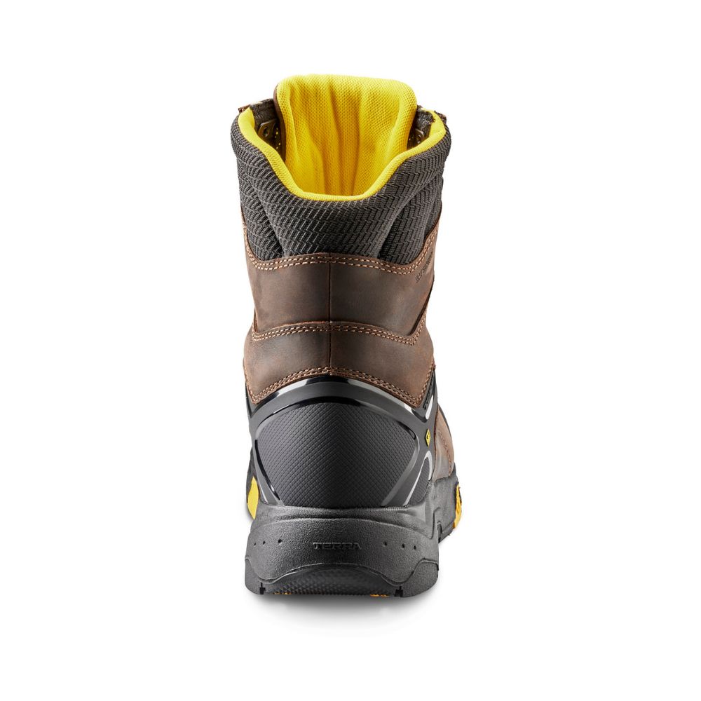 Terra Carbine Men's 8 Inch Composite Toe Waterproof Work Boots - Brown (TR0A4TCRBRN) | Durable Safety Shoes for Construction, Warehouse & Outdoor Work