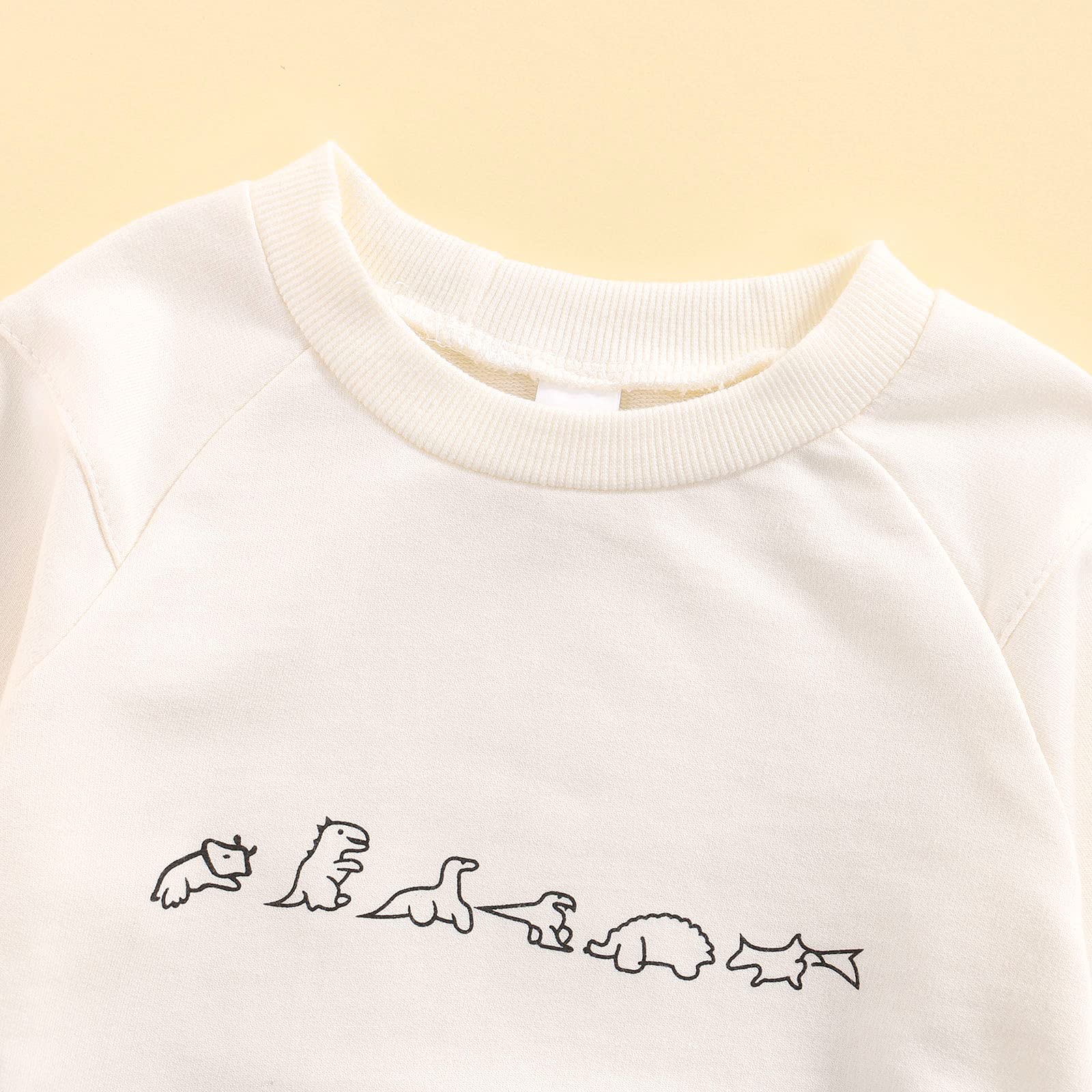**Dinosaur Unisex Baby Romper Sweatshirt - Oversized Pullover for Newborns & Toddlers - Cozy Fall & Winter Outfit - Perfect for Playdates & Family Photos**
