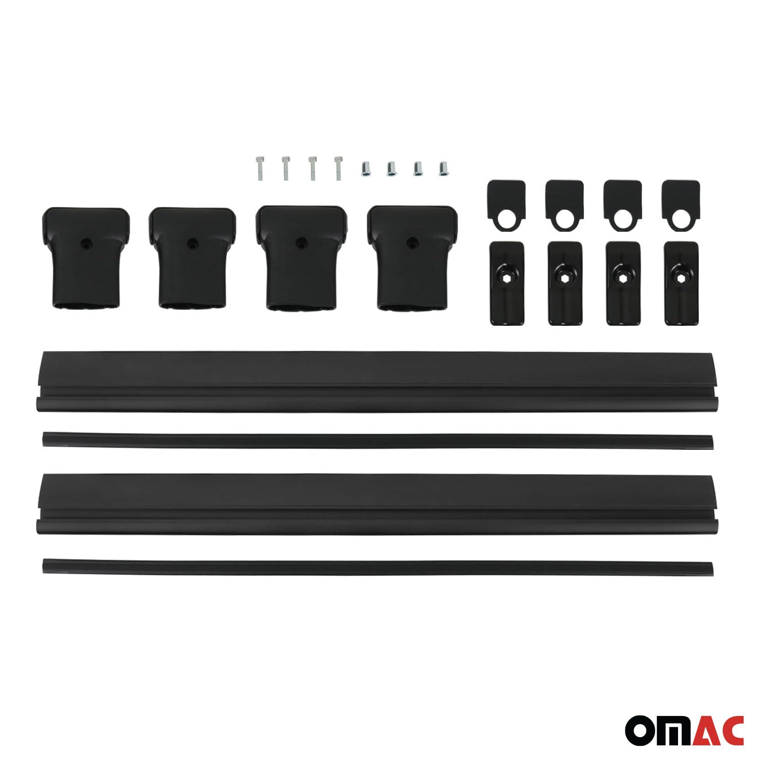 OMAC Aluminum Roof Rack Cross Bars - Heavy Duty Luggage Carrier for Ford Escape 2008-2012 (2-Piece Set, Black) - Perfect for Camping, Road Trips & Outdoor Adventures