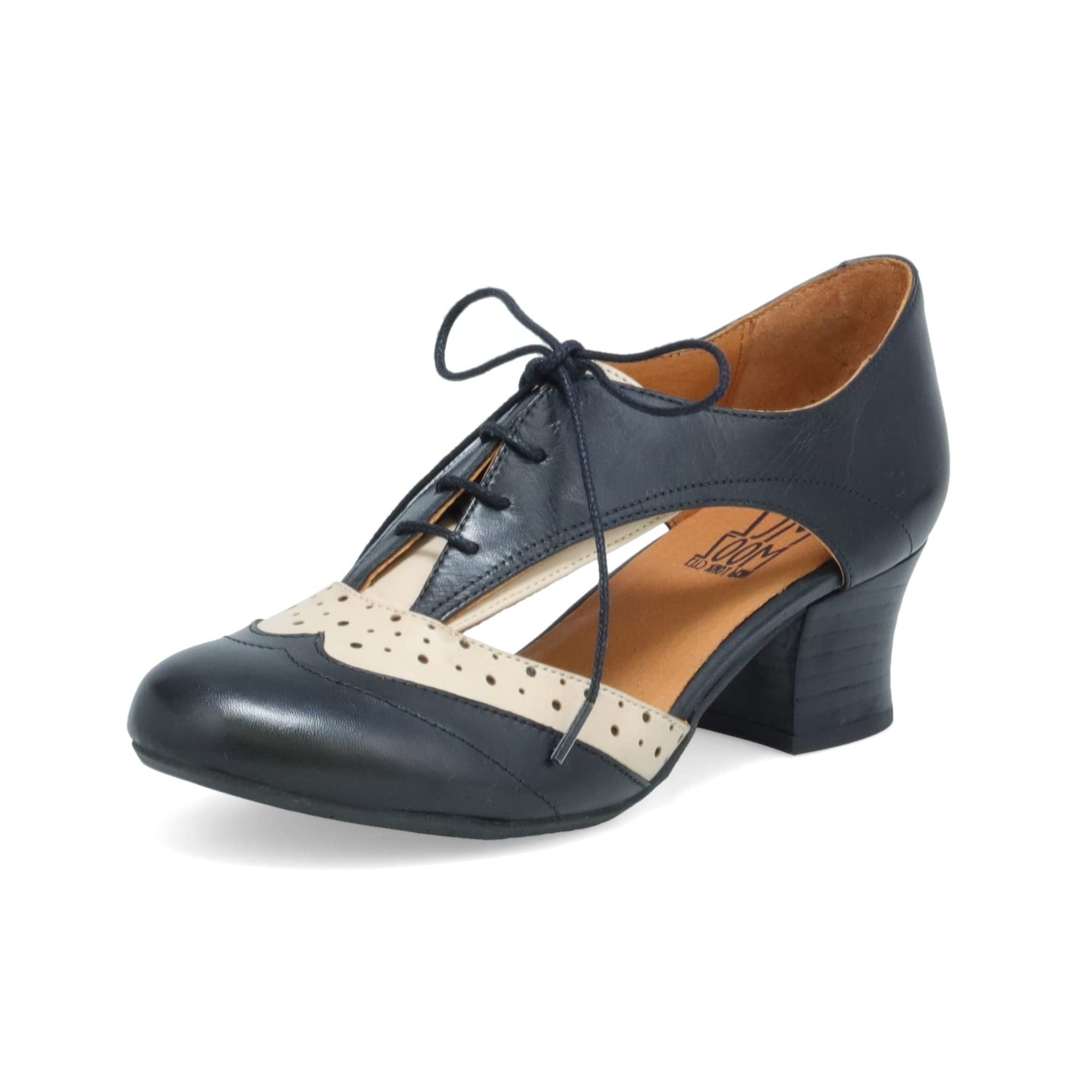 Miz Mooz Fleur Women's Oxford Inspired Heels - Stylish & Comfortable Dress Shoes for Work, Office, Wedding & Special Occasions