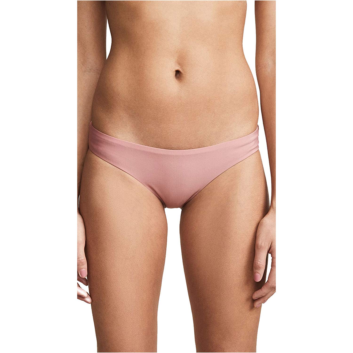PQ Swim Women's Dusty Rose Brazilian Bikini Bottom - High Waisted Cheeky Swimwear for Beach & Pool | Summer Vacation Essential
