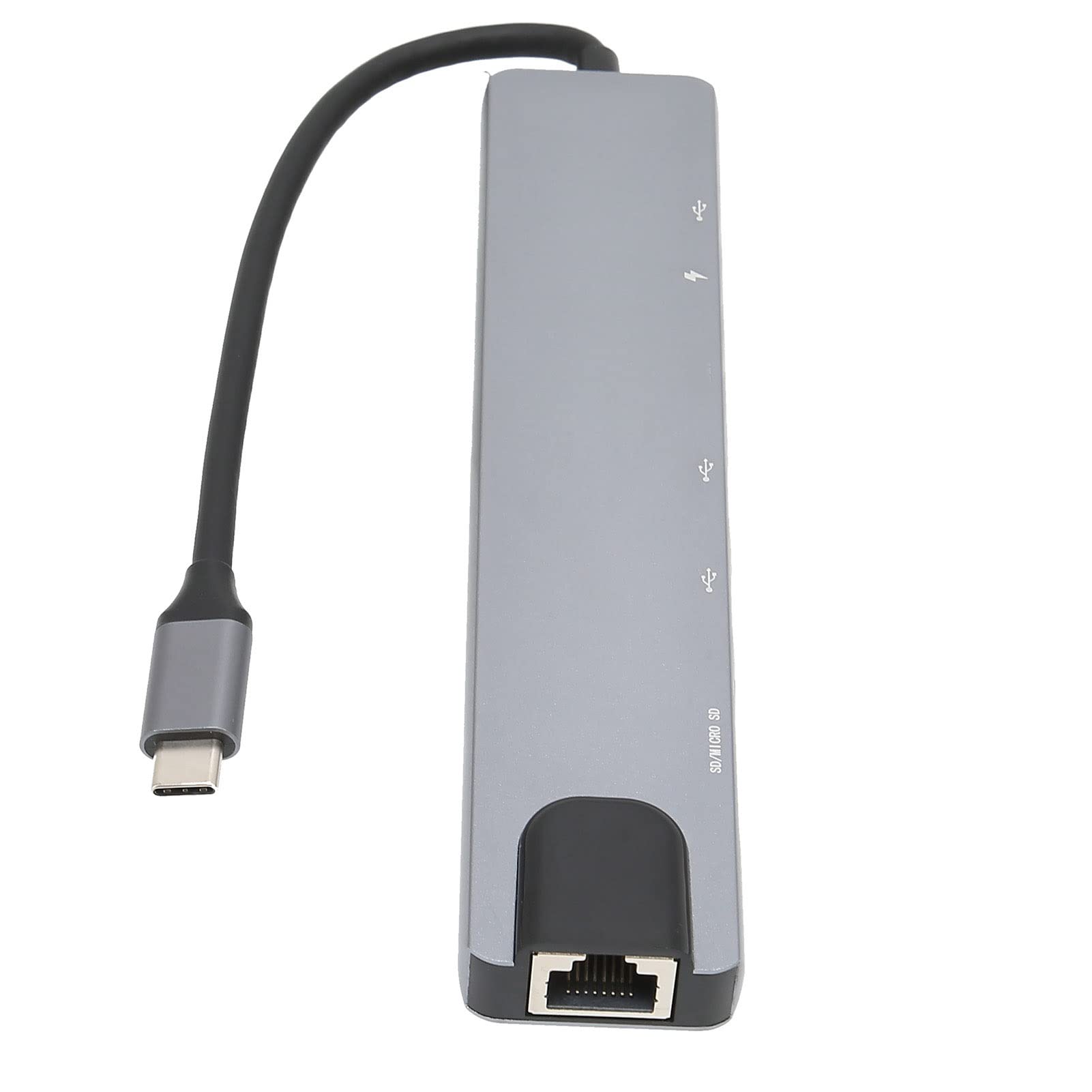 8-in-1 USB C Hub Multiport Adapter with Ethernet, 5Gbps Data Transfer, PD Charging - Compact USB C Docking Station for MacBook Pro/Air, Dell XPS, HP & More - Perfect for Home Office, Travel & Remote Work