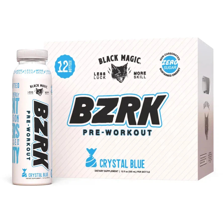 Black Magic BZRK Pre Workout RTD Energy Drink - Boost Performance, Focus & Endurance for Gym & Fitness Training