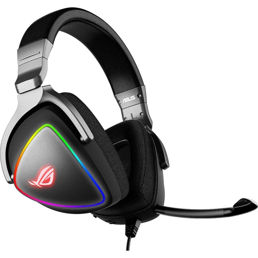 ASUS ROG Delta USB-C Gaming Headset with Hi-Res Audio, 50mm Drivers & AI Noise Cancellation - Perfect for PC, PS5, Xbox & Mobile Gaming