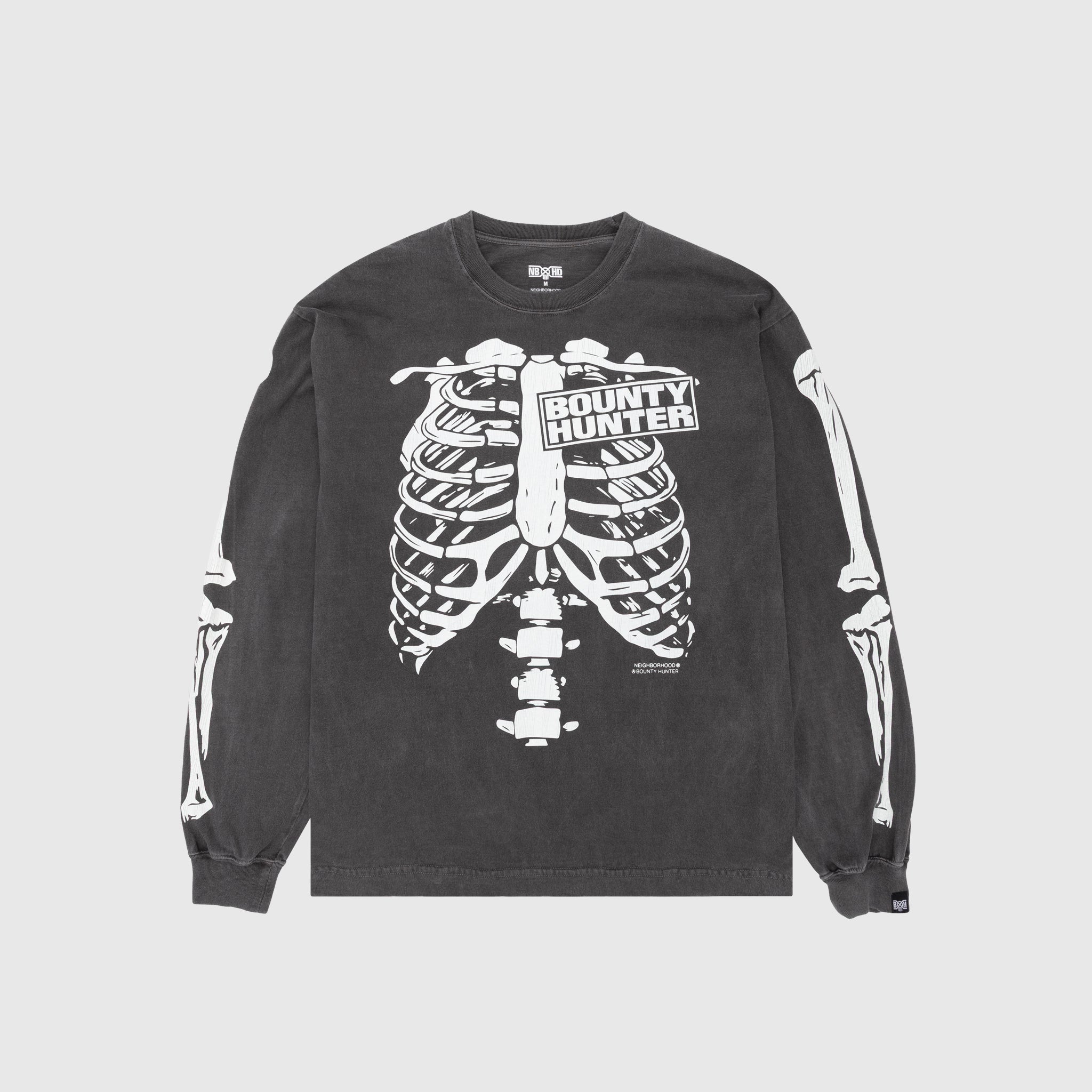NH X BOUNTY HUNTER Long Sleeve Graphic T-Shirt 01 - Vintage Streetwear Tee for Men | Perfect for Casual Wear, Urban Fashion & Collector's Item