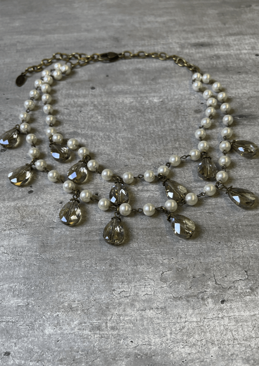 Elegant Glass Pearl Fashion Necklace - Handmade in USA | Perfect for Weddings, Parties & Special Occasions