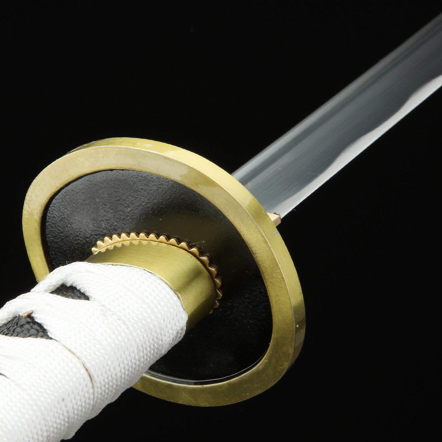Handmade Full Tang Katana - 1045 Carbon Steel One Piece Roronoa Zoro Wado Ichimonji Replica Sword for Cosplay, Martial Arts Training & Anime Collection Display