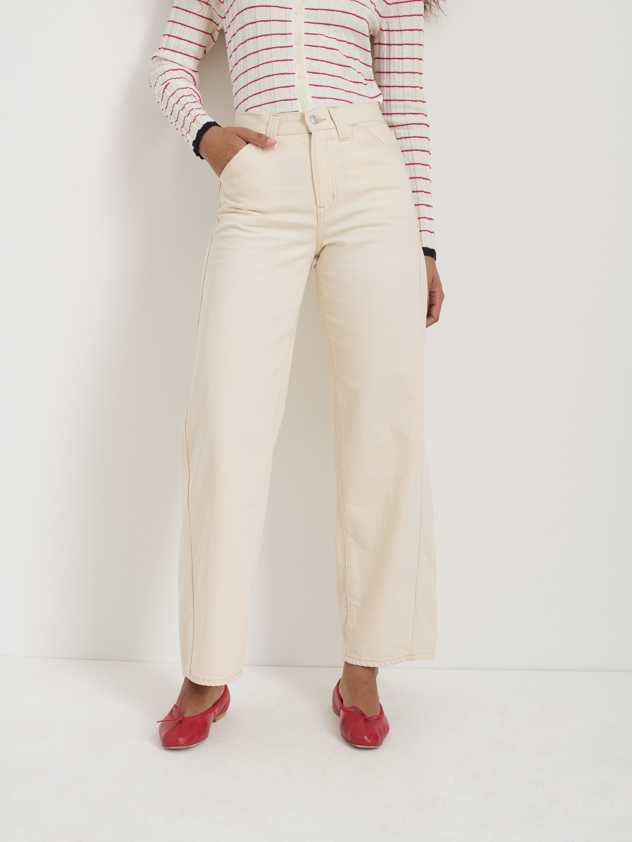 Elah Arc High-Rise Skinny Jeans for Women - Ecru Wash Stretch Denim Pants | Perfect for Casual Outfits, Office Wear & Date Nights