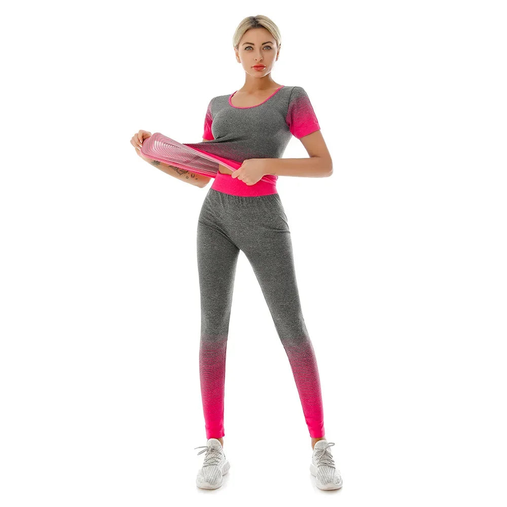 2-Piece Women's Yoga Outfit Set - Stretchy Sports Bra & High-Waisted Workout Leggings for Fitness, Running & Gym | Comfortable Elastic Yoga Suit for Women | Perfect for Yoga, Pilates & Home Workouts