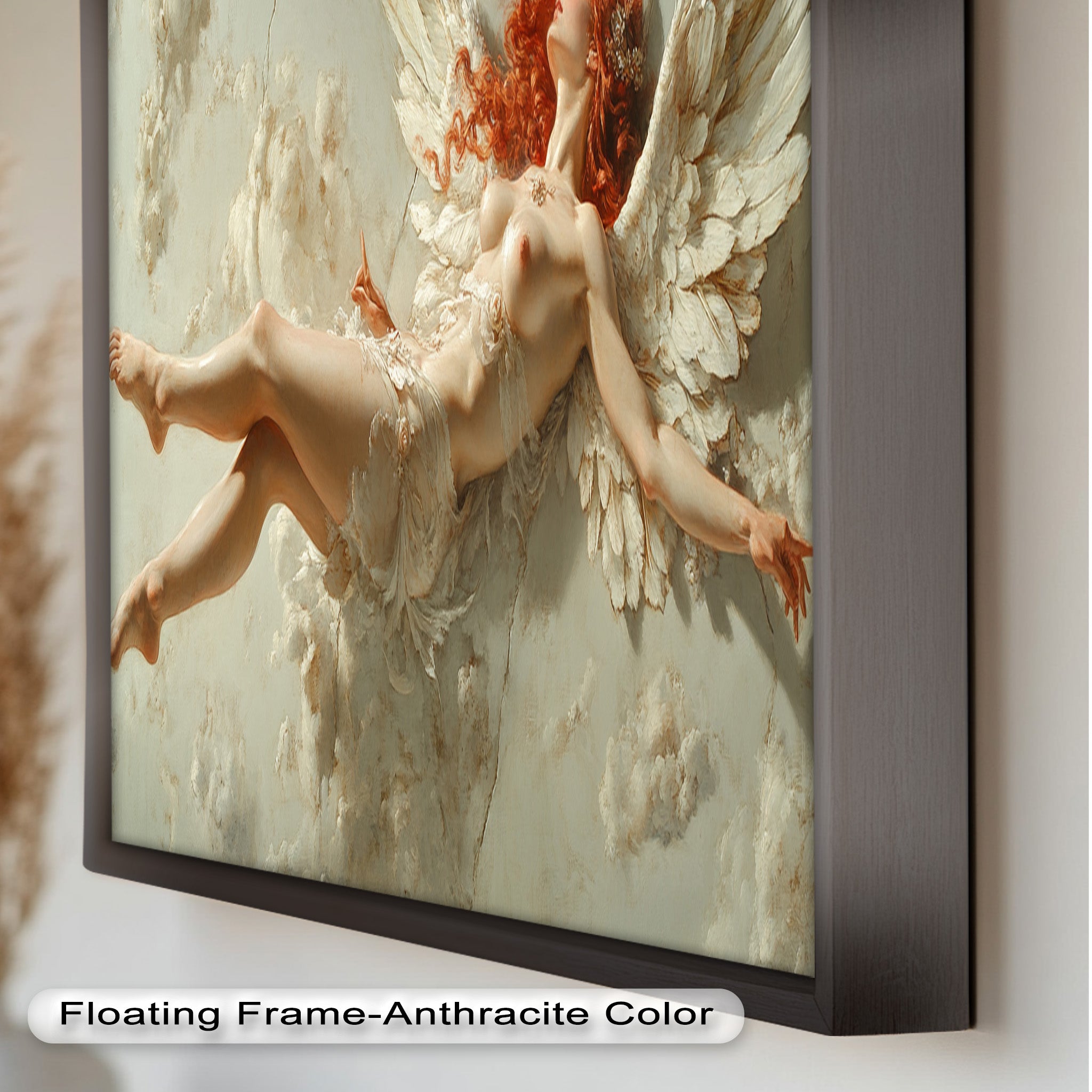 Ascension of the Flame - Mythological Angel Oil Painting Wall Art for Home Decor, Living Room, Bedroom & Office