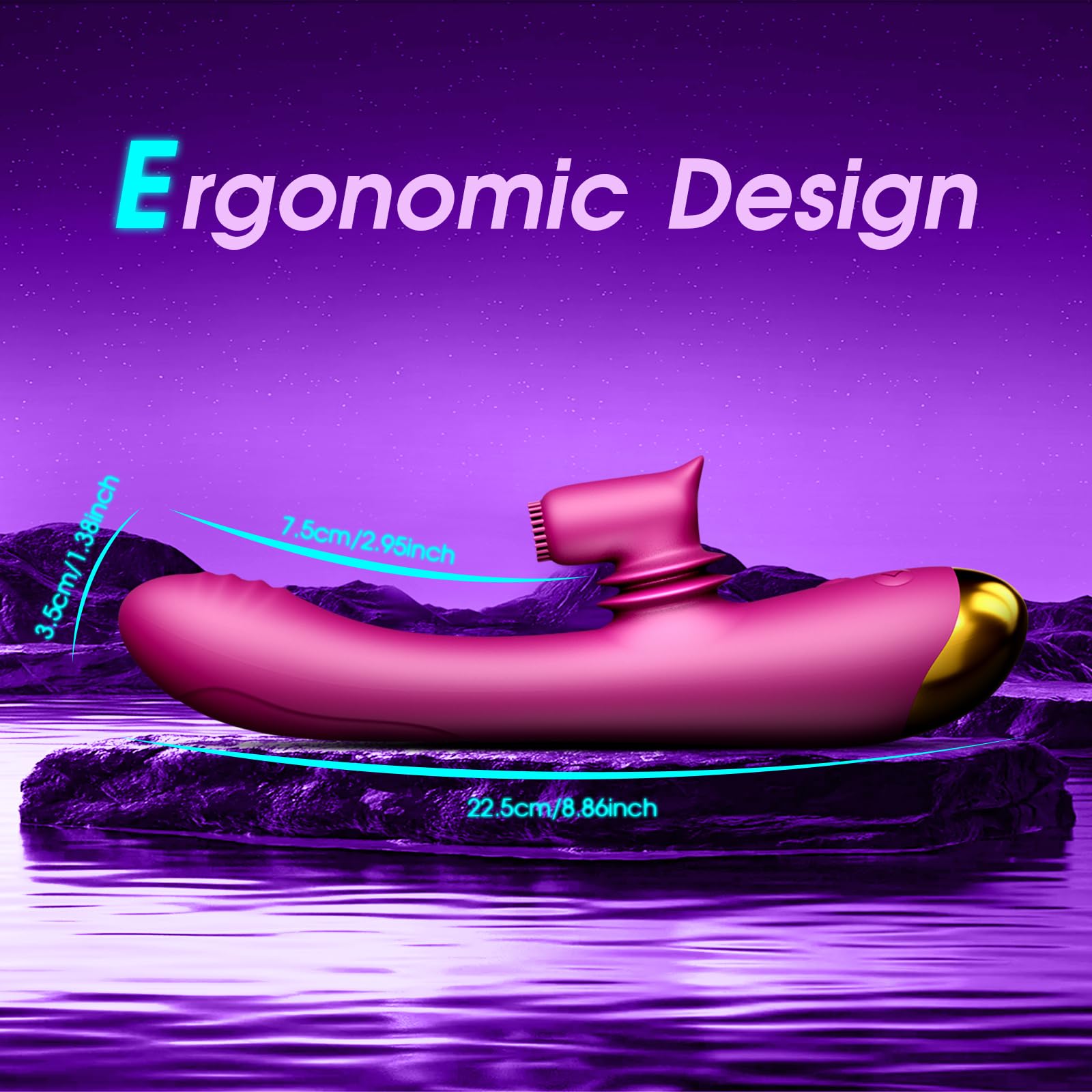 Premium G-Spot Vibrator & Dildo - 2 in 1 Dual Stimulation Adult Sex Toy for Women with 8 Vibration Patterns & 3 Thrusting Modes - Waterproof Clitoral, Nipple & Anal Stimulator - Perfect for Solo Play & Couples Intimacy