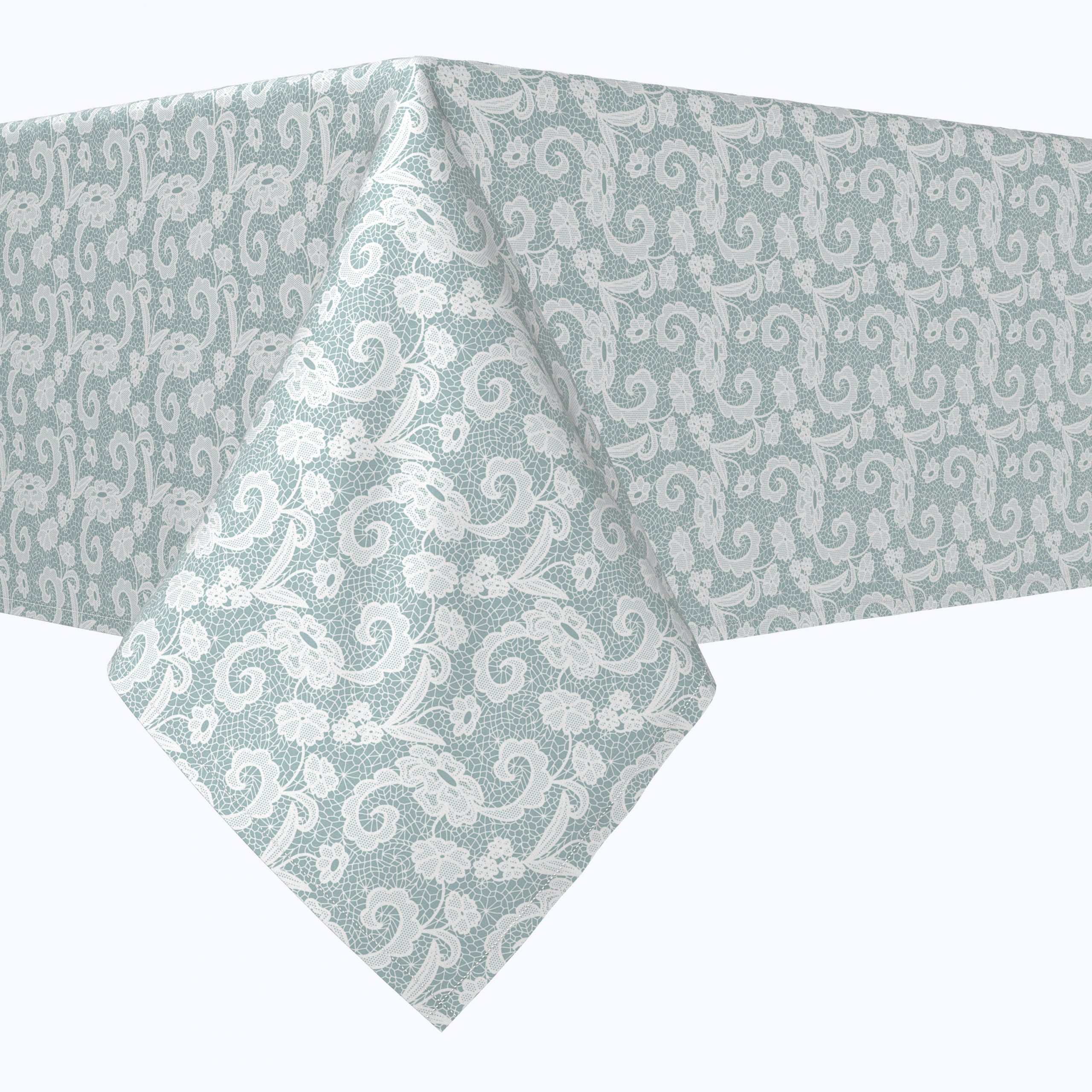 Elegant Blue Floral Lace Scrolls Rectangles for Home Decor - Perfect for Wedding, Party, and DIY Craft Projects