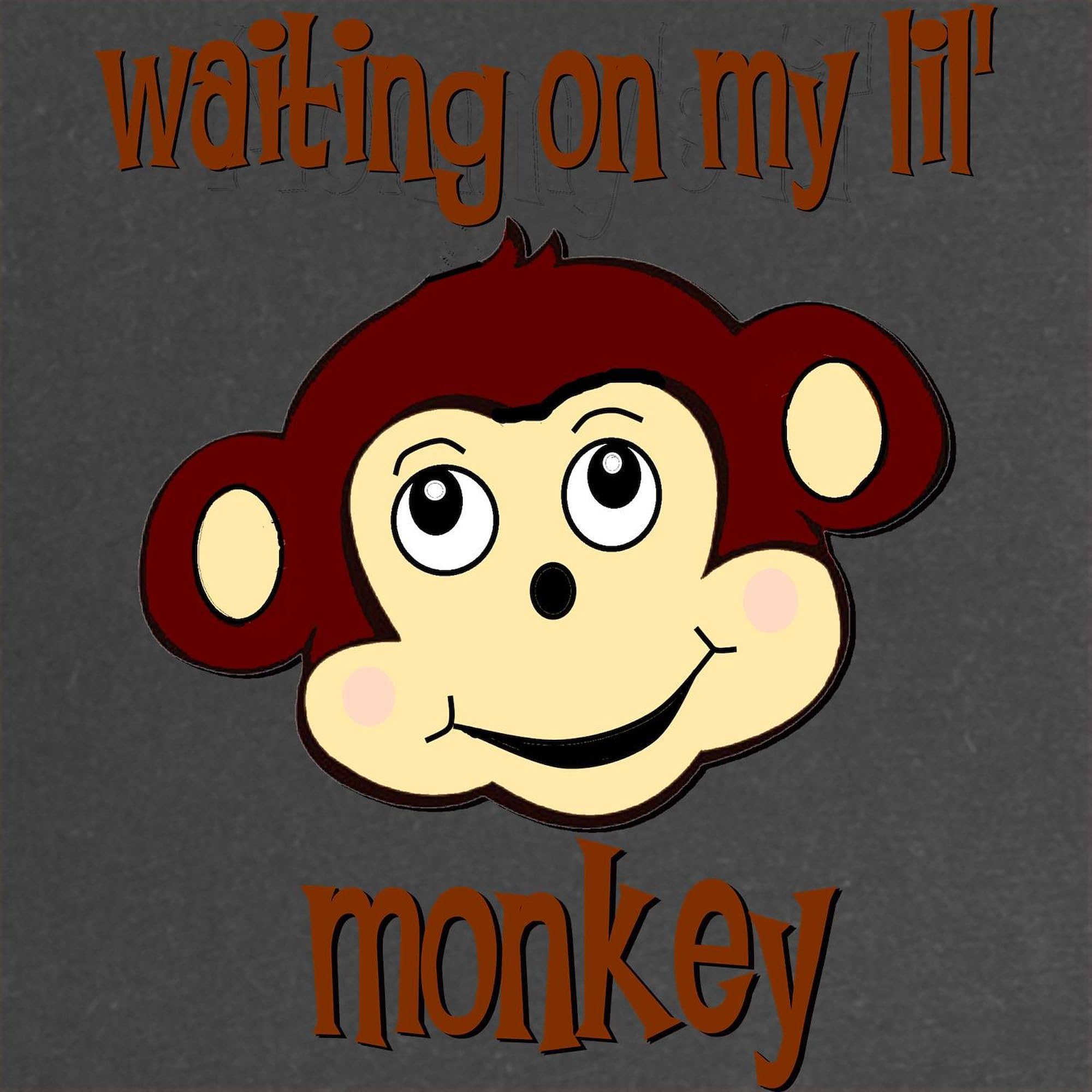 Monkey Maternity T-Shirt for Women - Stretchy Ruched Side Pregnancy Top | Perfect for Baby Showers, Maternity Photos & Everyday Comfort