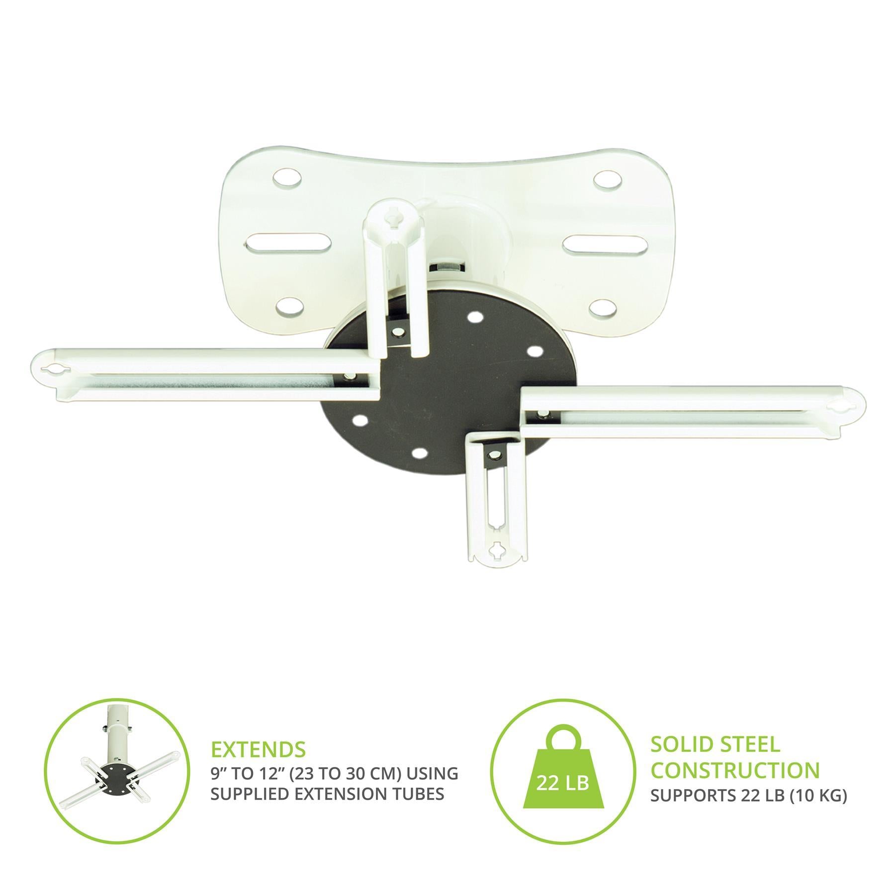 Kanto P101 Universal Projector Mount - Adjustable Ceiling & Wall Bracket for Home Theater & Office Presentations | Perfect for 4K & HD Projectors