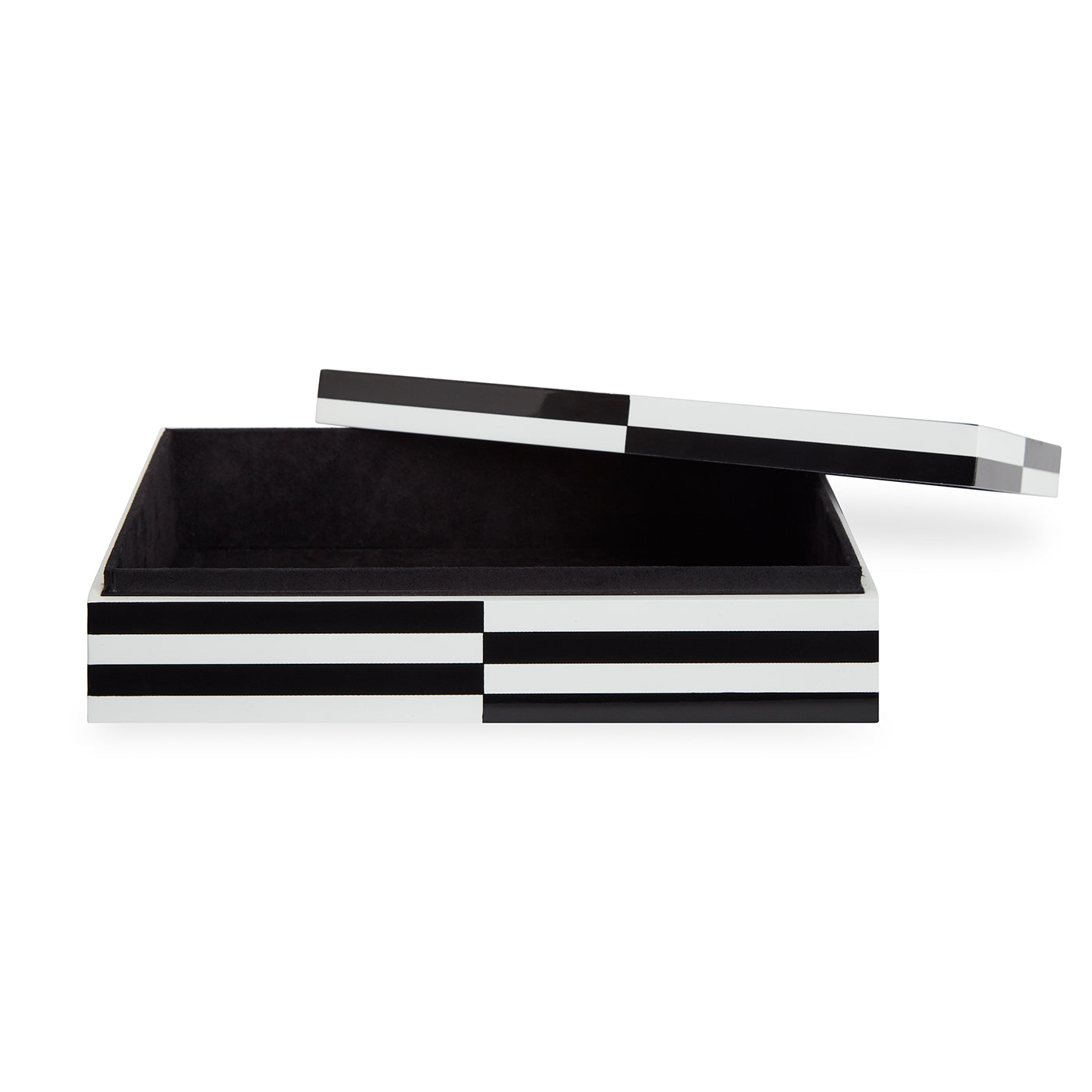 Large Op Art Lacquer Box - Modern Geometric Decorative Storage Box for Jewelry, Makeup & Home Decor - Perfect for Gift Giving & Organizing