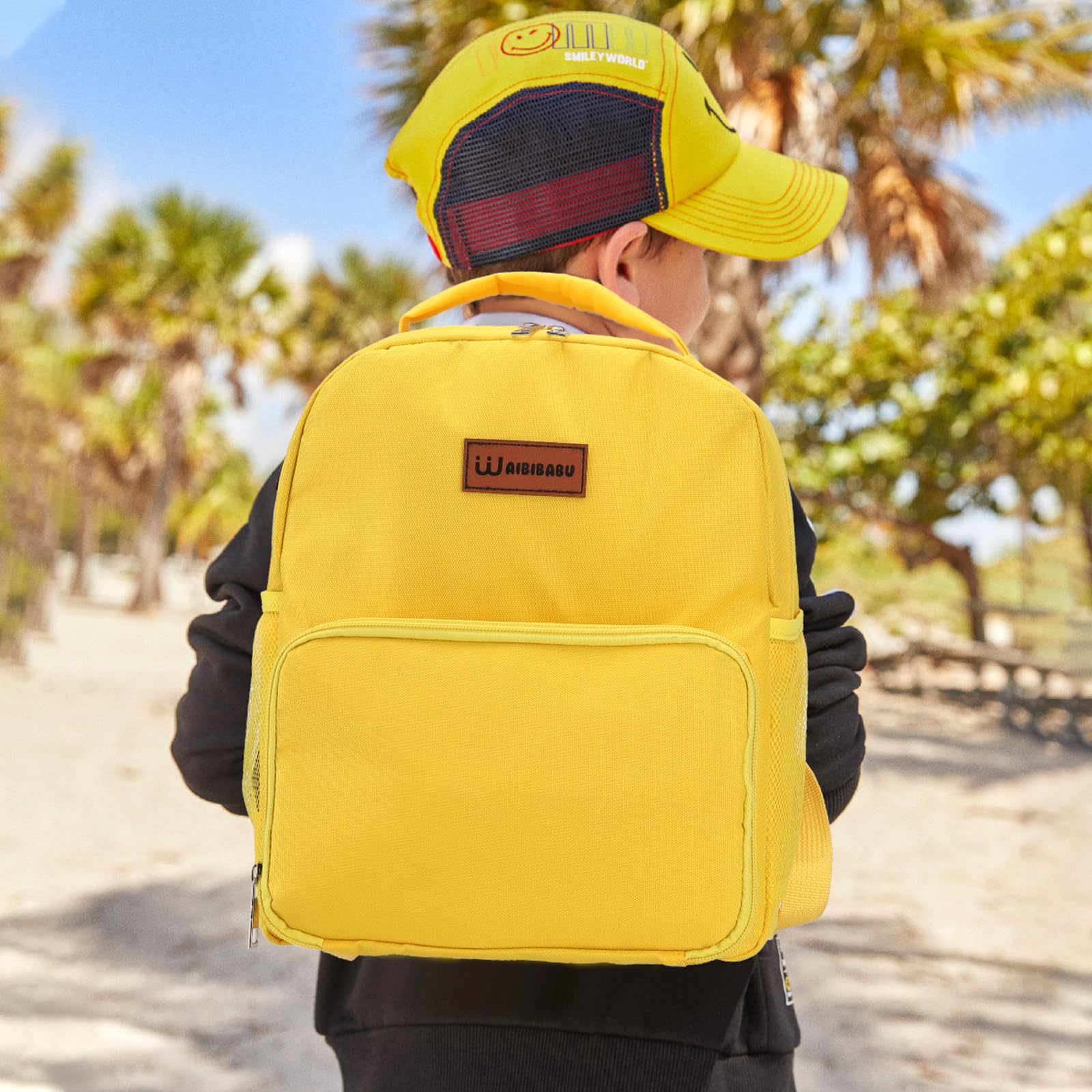 Kids Feeding Tube Backpack - Portable Enteral Feeding Pump Bag for G Tube, J Tube & GJ Tube - Lightweight & Durable (Yellow) - Perfect for School, Travel & Daily Activities