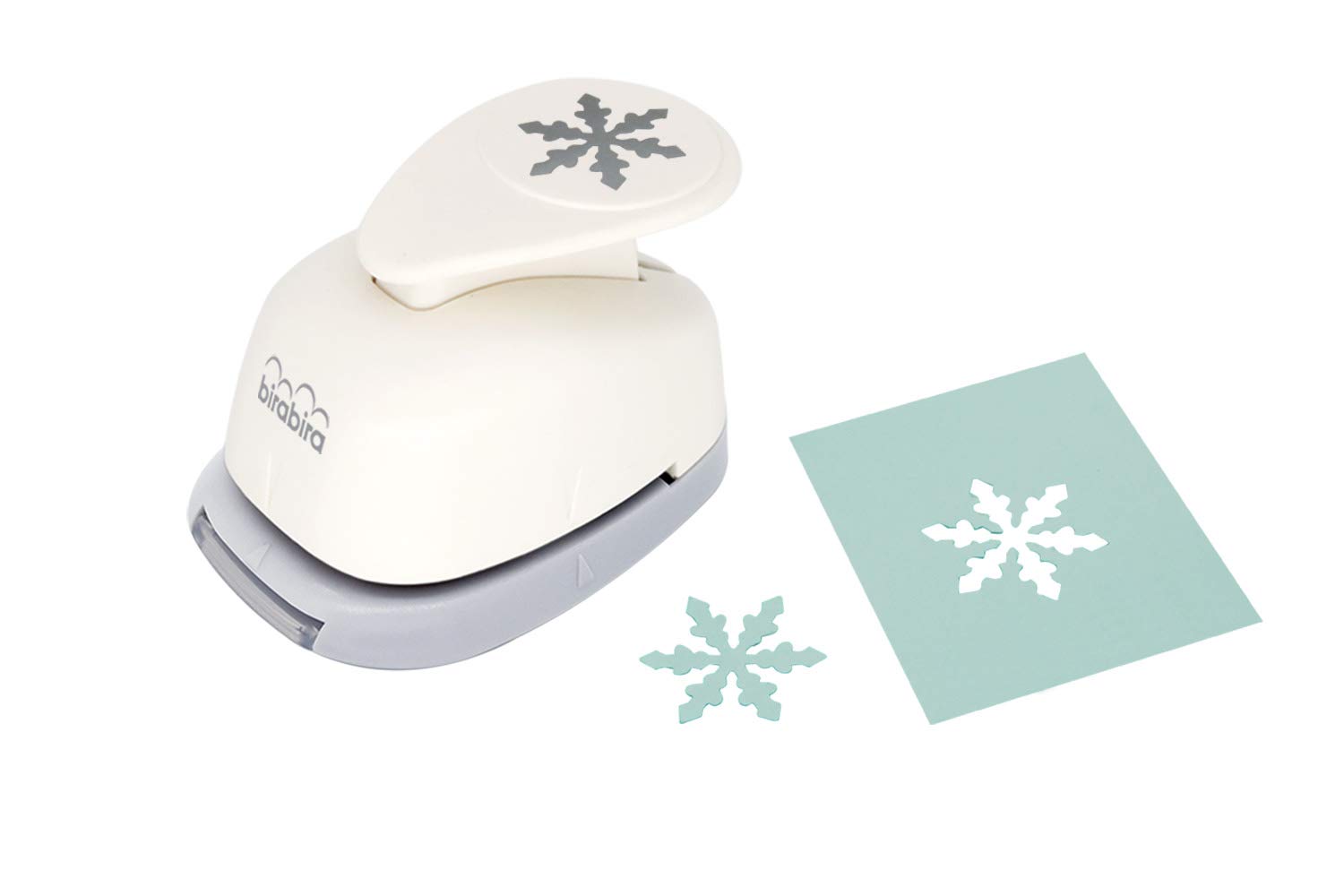 Bira Craft 1 Inch Snowflake Punch - 5 Festive Shapes, Lever Action Paper Punch for Christmas Cards, Scrapbooking, DIY Holiday Decorations & Gift Wrapping