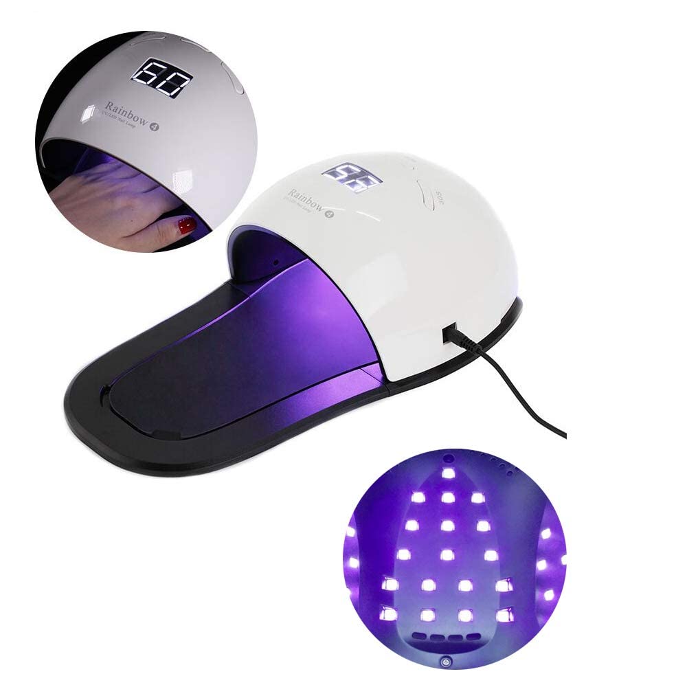 Professional 48W UV/LED 2-in-1 Nail Dryer Lamp - Fast Curing for Gel Polish on Fingers & Toes | Salon Quality Manicure & Pedicure Tool for Home & Professional Use