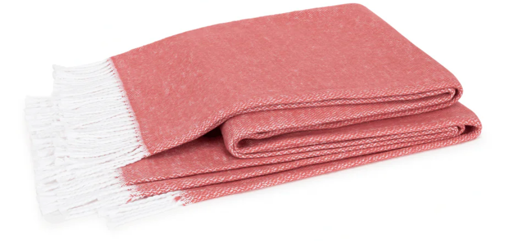 Deep Coral Throw Blanket - Soft & Cozy Knit Throw for Couch, Bed, or Sofa - Perfect for Living Room, Bedroom, and Home Decor - Machine Washable & Ultra Comfortable