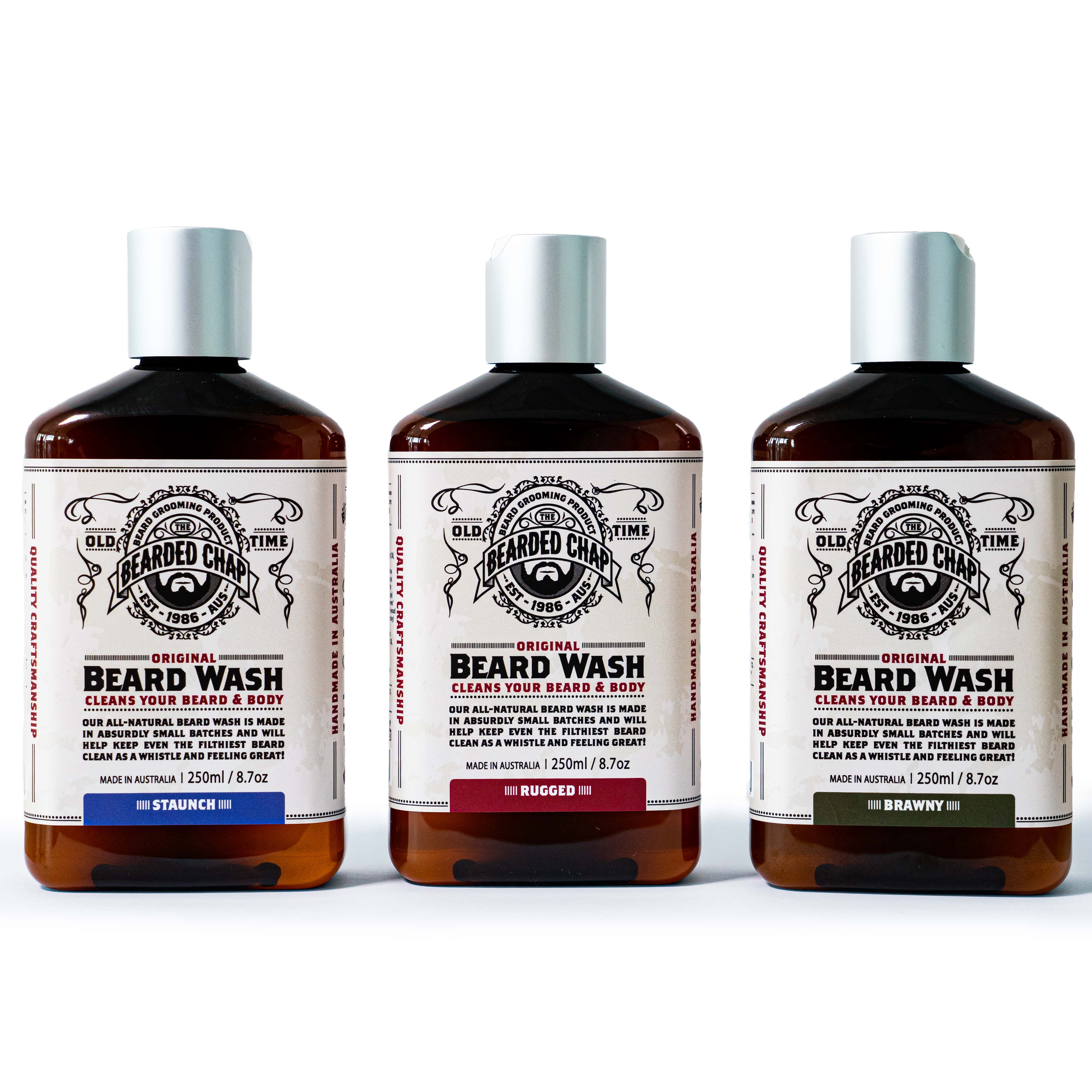 Premium Beard Wash & Conditioner Set - 3 Pack for Men | Natural & Organic Ingredients | Softens & Hydrates Facial Hair | Perfect for Daily Grooming & Beard Care Routine