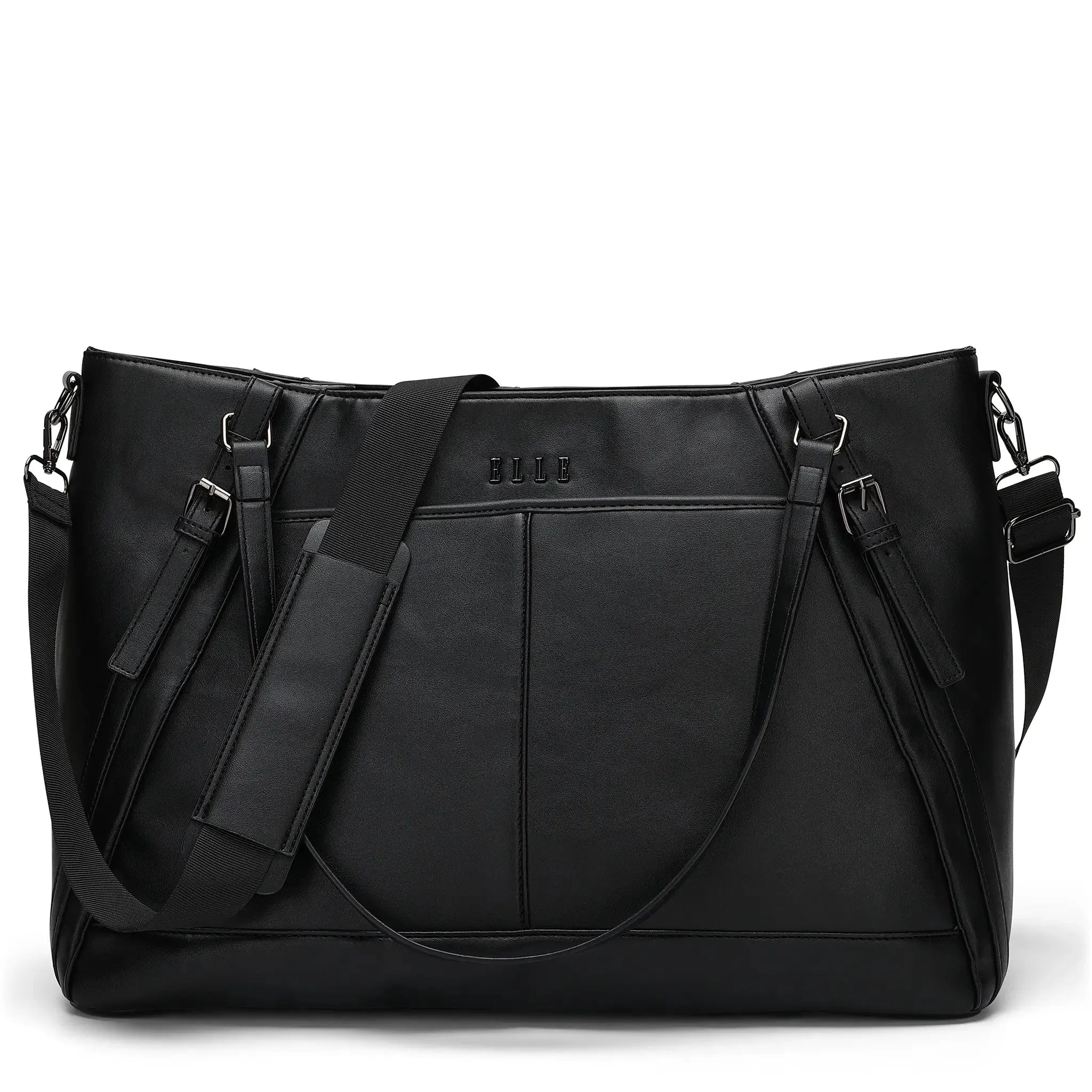 Leisure Luxe 33L Vegan Leather Weekender Tote Bag - Stylish Spacious Travel Duffel for Women & Men - Perfect for Weekend Getaways, Gym, Work & Overnight Trips