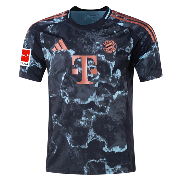 Adidas Bayern Munich Leon Goretzka Away Jersey 2024/25 - Black/Copper/Blue with Bundesliga Patch | Authentic Soccer Jersey for Fans & Players | Perfect for Matchdays, Training & Football Gifts
