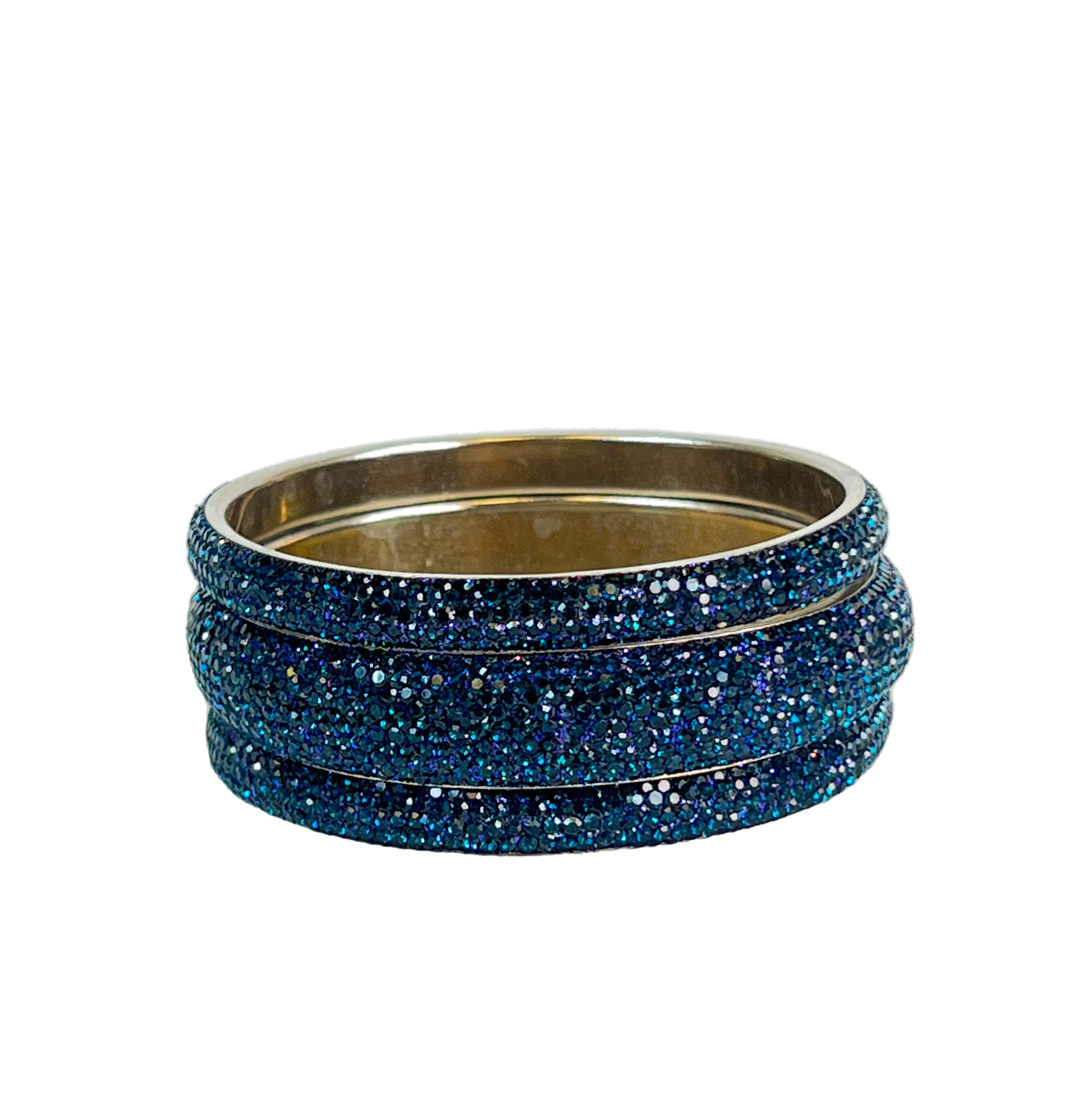 Sundar Bangles - Bollywood Navy Crystal Bangles for Women | Elegant Handmade Jewelry for Parties, Weddings & Festive Occasions